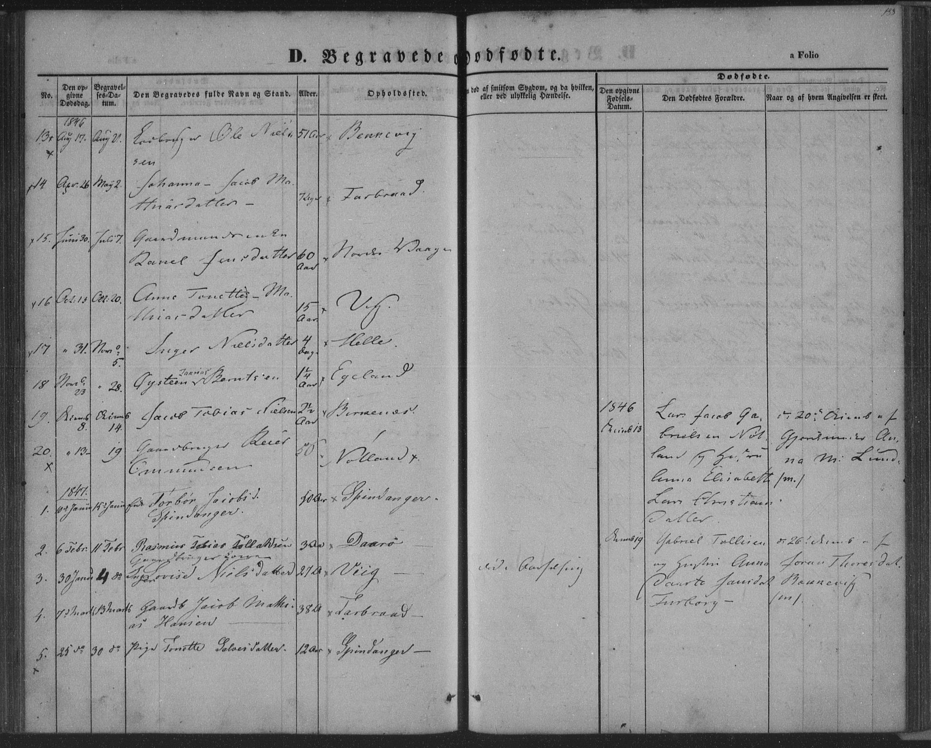 Herad sokneprestkontor, SAK/1111-0018/F/Fa/Fab/L0003: Parish register (official) no. A 3, 1844-1853, p. 188