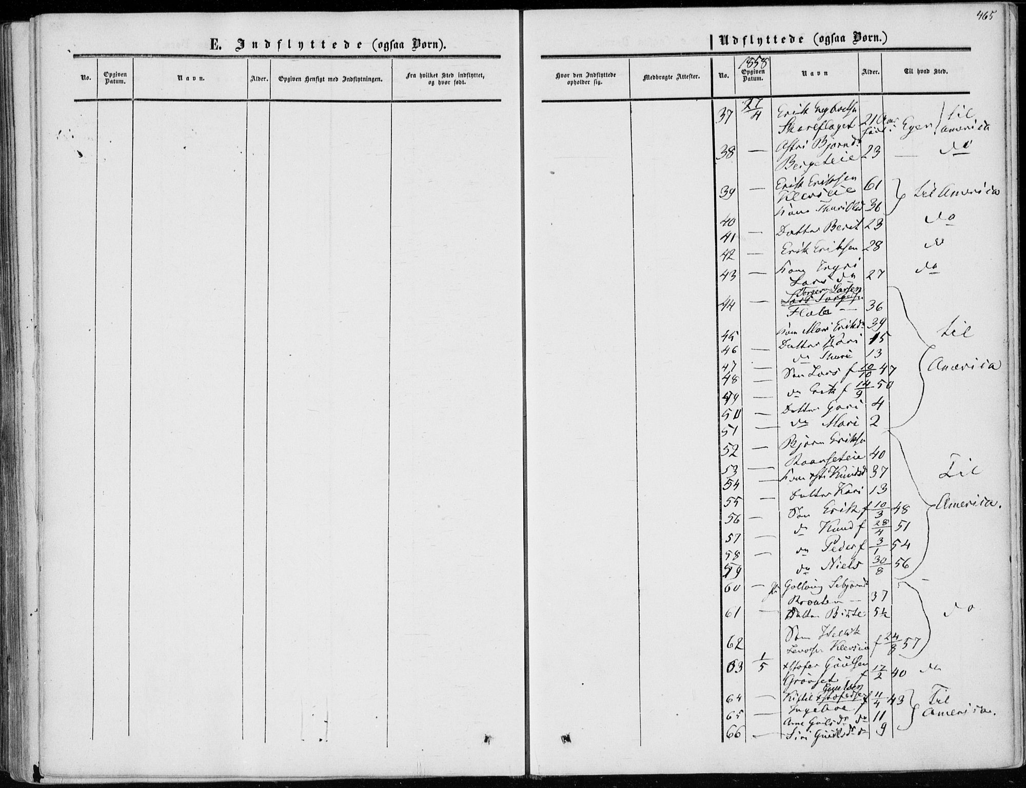 Sigdal kirkebøker, AV/SAKO-A-245/F/Fa/L0008: Parish register (official) no. I 8, 1850-1859, p. 465