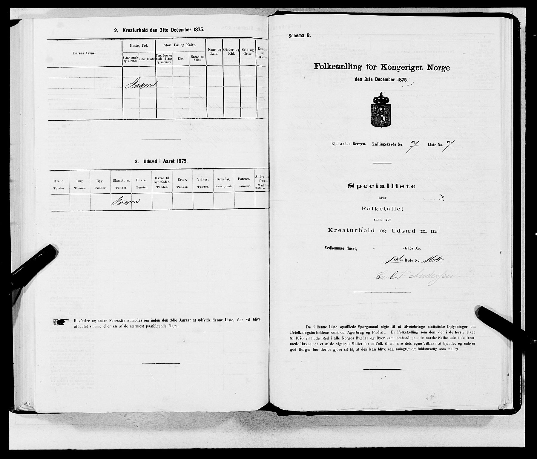 SAB, 1875 census for 1301 Bergen, 1875, p. 323