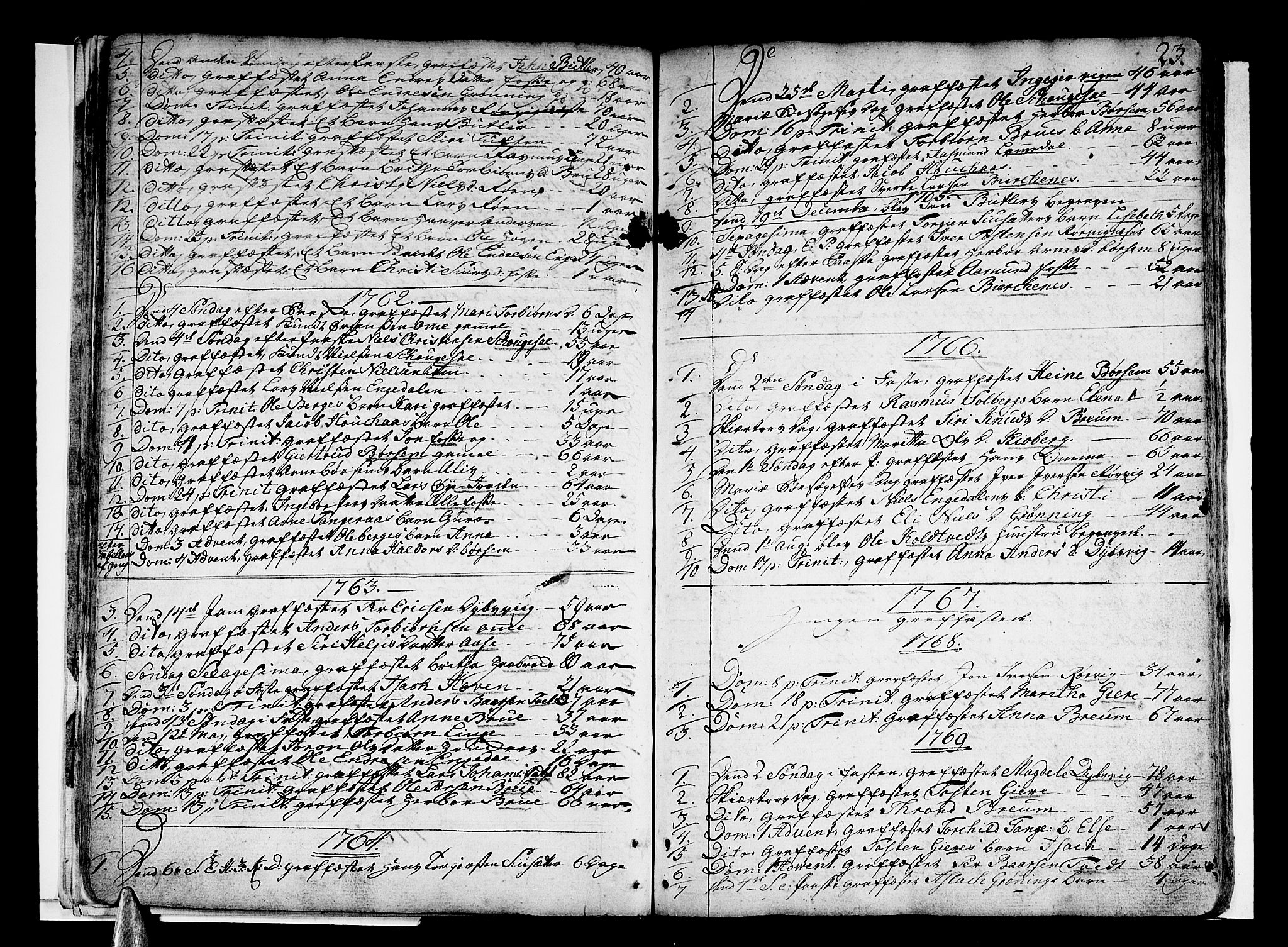 Strandebarm sokneprestembete, SAB/A-78401/H/Haa: Parish register (official) no. A 3 /1, 1750-1787, p. 23