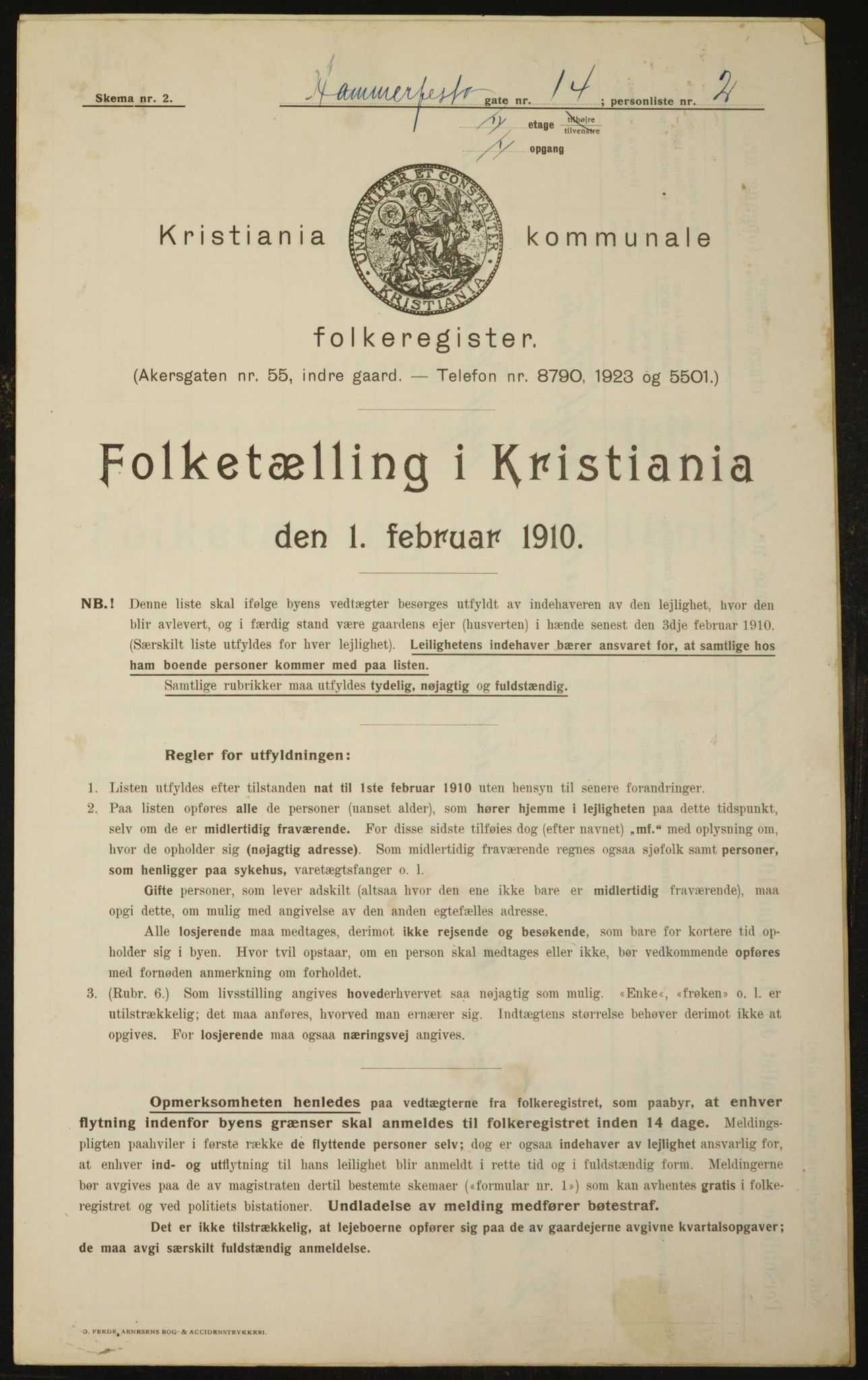 OBA, Municipal Census 1910 for Kristiania, 1910, p. 32171