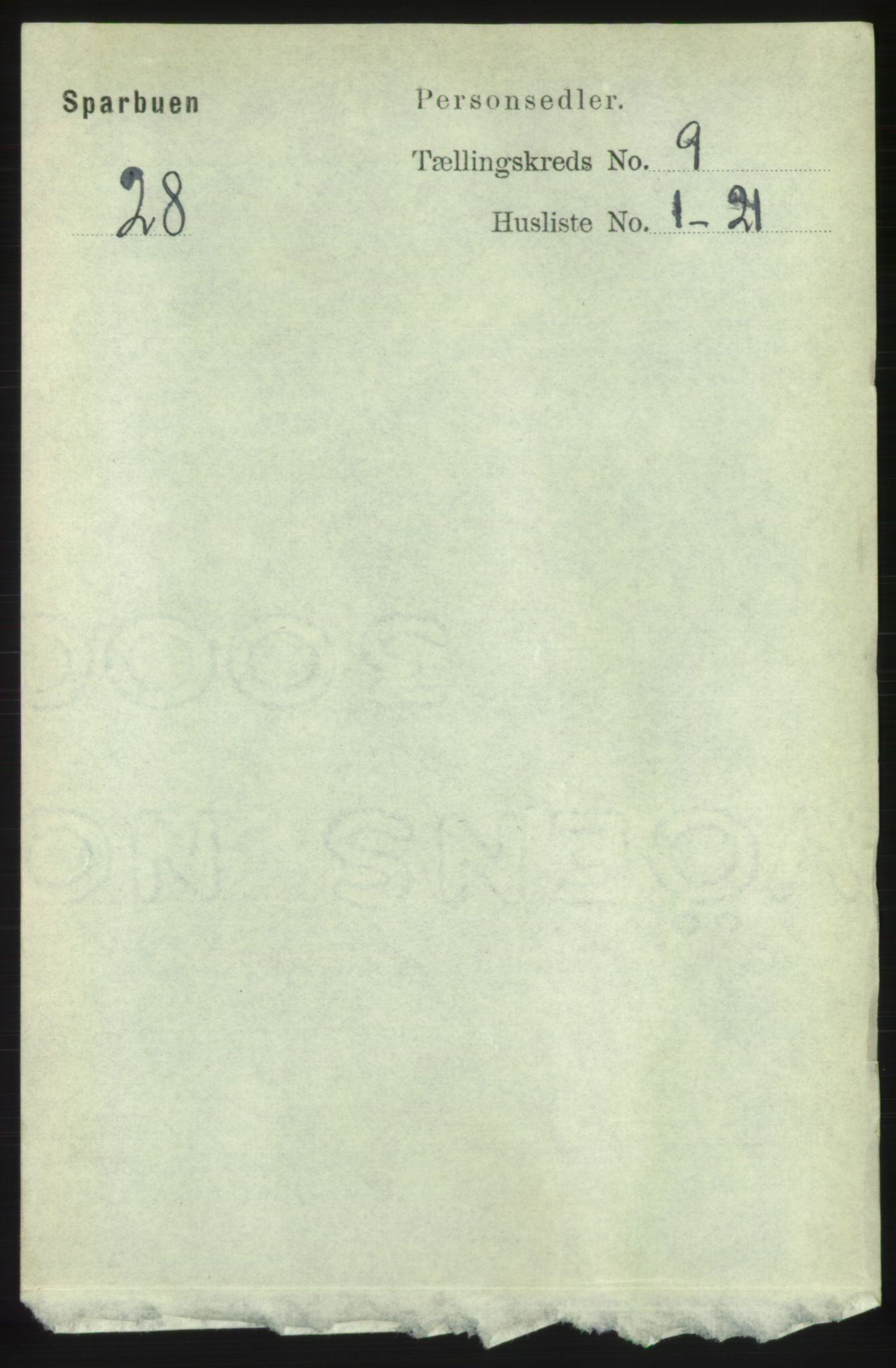 RA, 1891 census for 1731 Sparbu, 1891, p. 3059