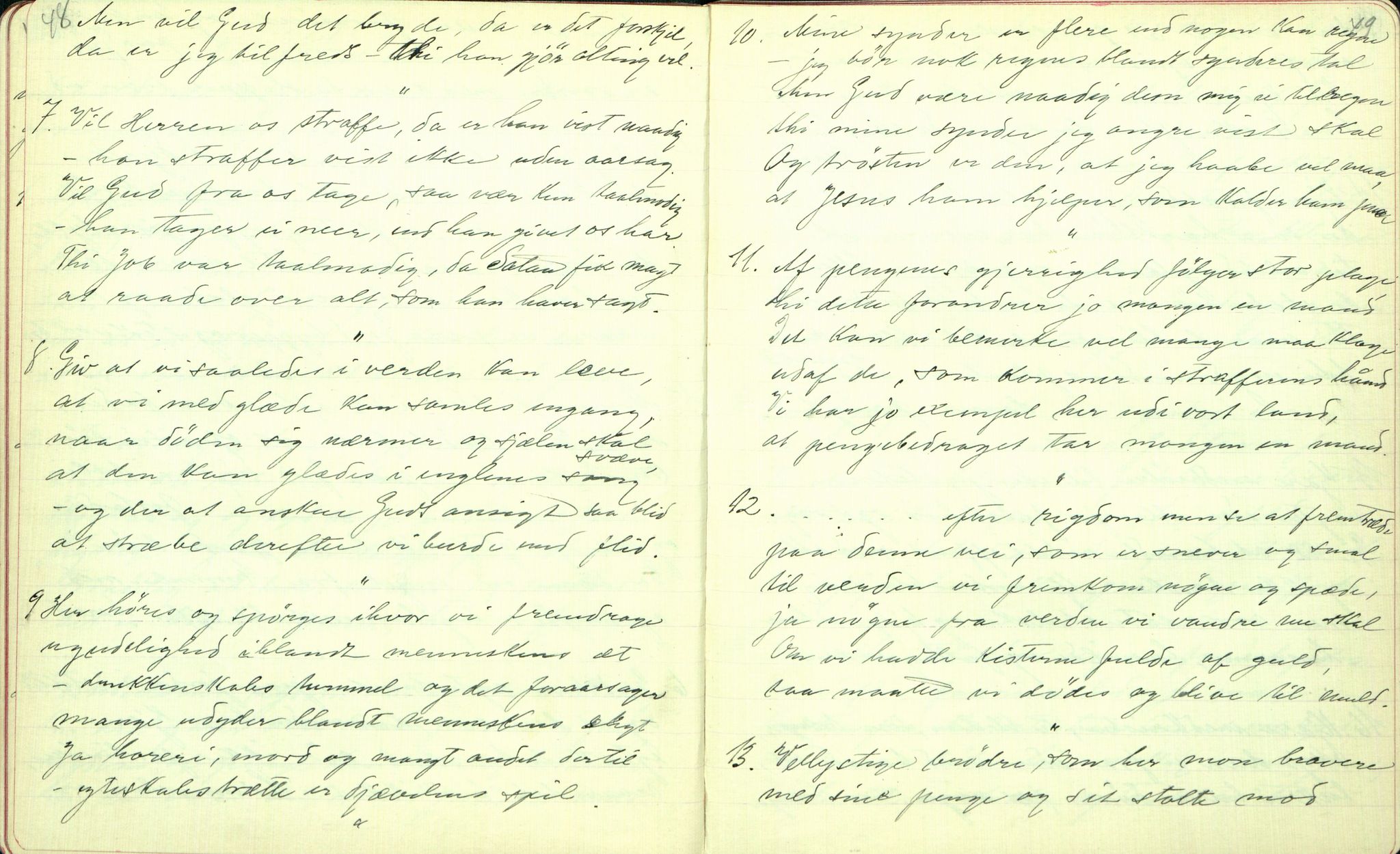 Rikard Berge, TEMU/TGM-A-1003/F/L0001/0022: 001-030 Innholdslister / 18. Plebei-visur (Laagfolkeleg poesi, skilingsdikt), 1902, p. 48-49