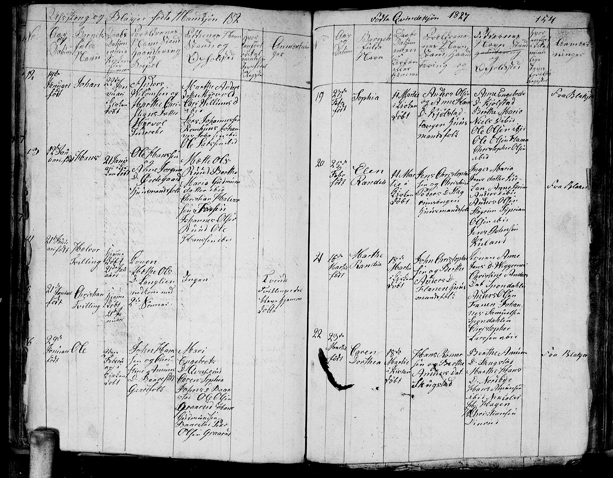 Aurskog prestekontor Kirkebøker, AV/SAO-A-10304a/G/Ga/L0001: Parish register (copy) no. I 1, 1814-1829, p. 154