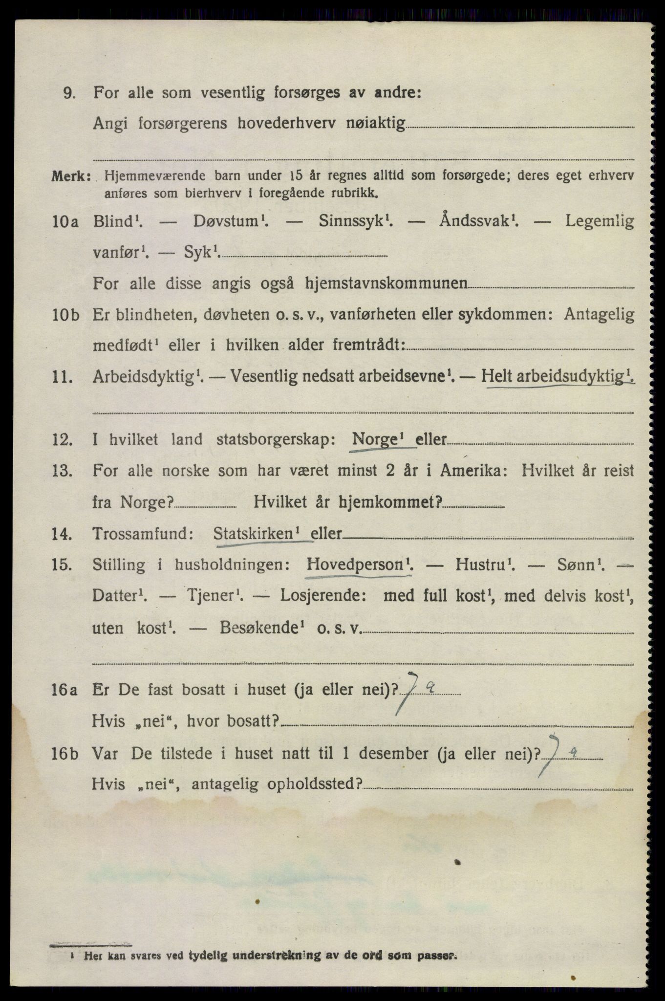 SAKO, 1920 census for Sandeherred, 1920, p. 19641