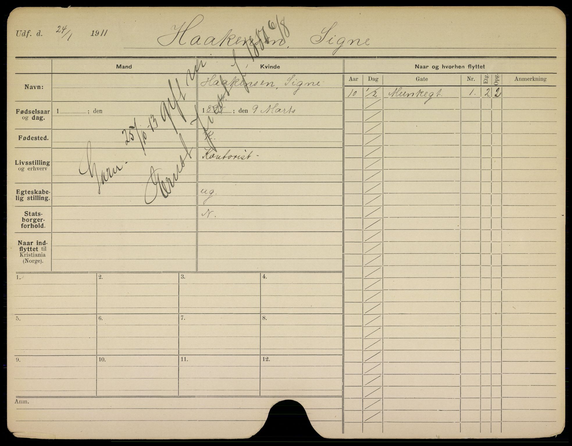 Oslo folkeregister, Registerkort, AV/SAO-A-11715/K/Kb/L0017: H - L, 1913