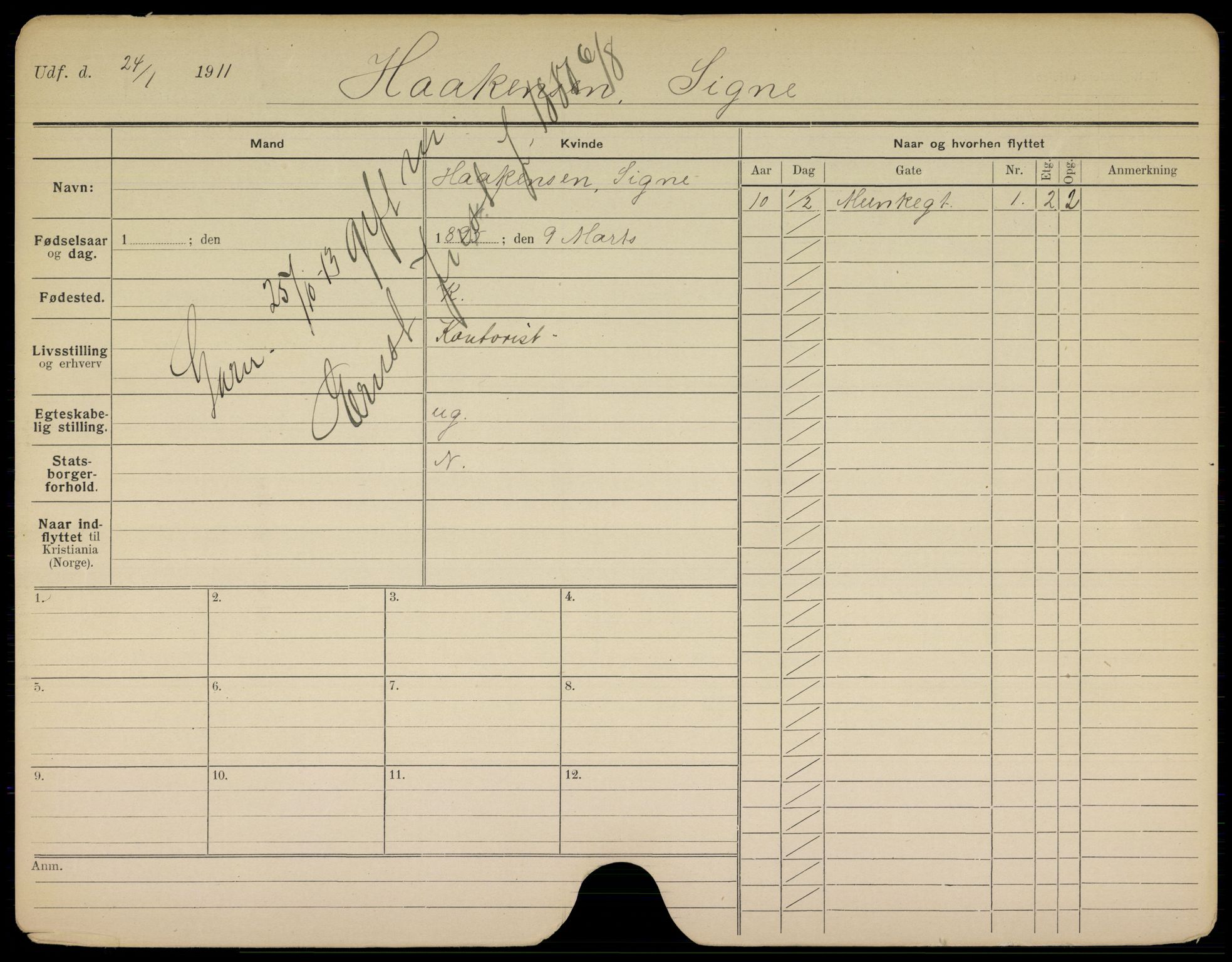 Oslo folkeregister, Registerkort, SAO/A-11715/K/Kb/L0017: H - L, 1913