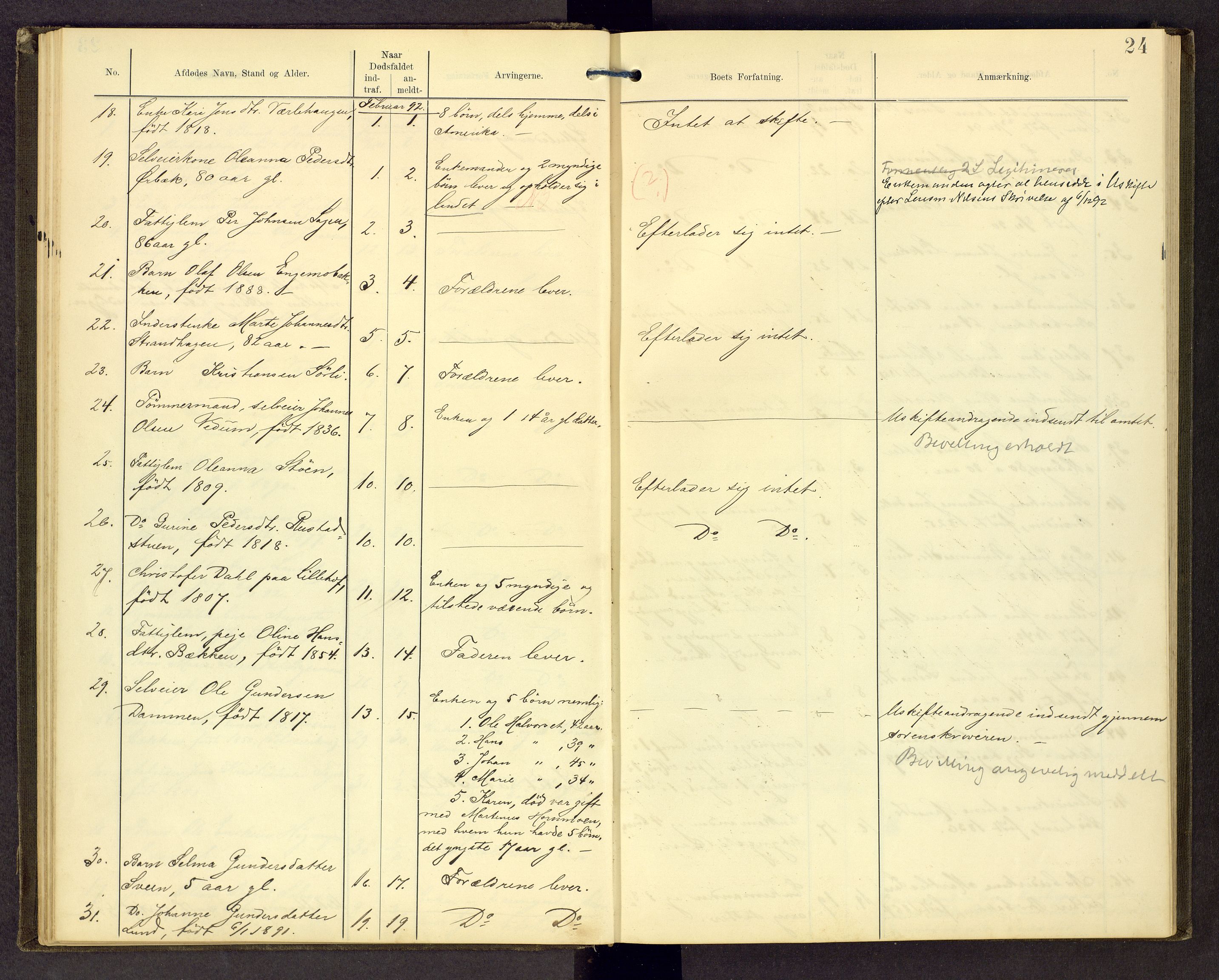 Sør-Østerdal sorenskriveri, AV/SAH-TING-018/J/Jg/L0004: Dødsfallsjournal, 1889-1903, p. 24