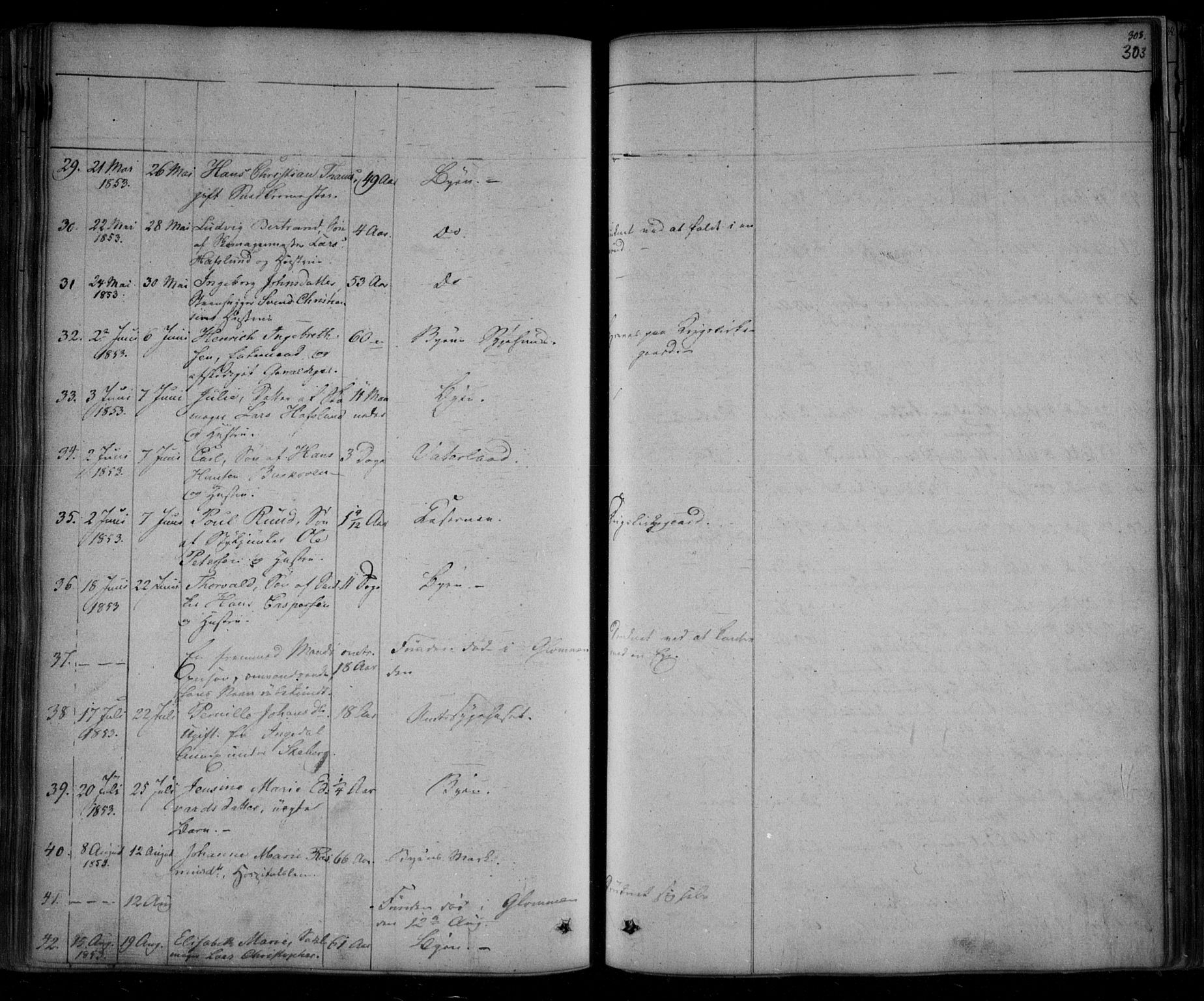 Fredrikstad prestekontor Kirkebøker, SAO/A-11082/F/Fa/L0005: Parish register (official) no. 5, 1835-1856, p. 303