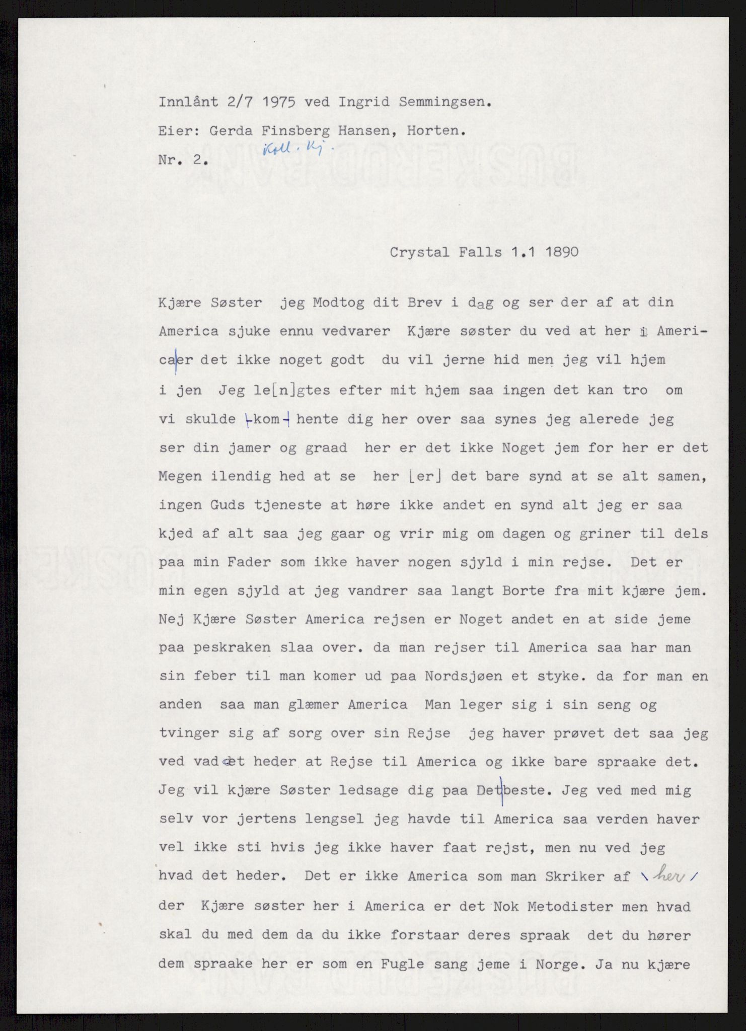 Samlinger til kildeutgivelse, Amerikabrevene, AV/RA-EA-4057/F/L0007: Innlån fra Hedmark: Berg - Furusetbrevene, 1838-1914, p. 418