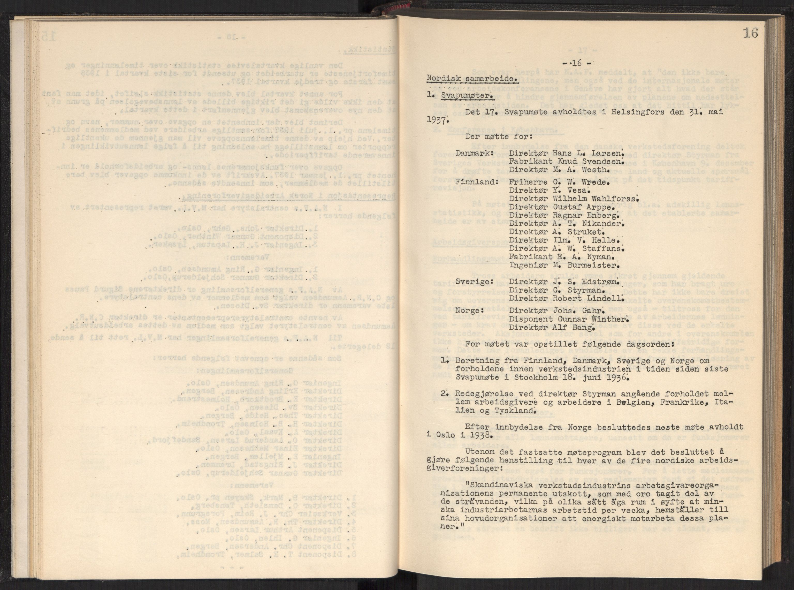 Teknologibedriftenes Landsforening TBL, RA/PA-1700/A/Ad/L0006: Årsberetning med register, 1937-1943, p. 16