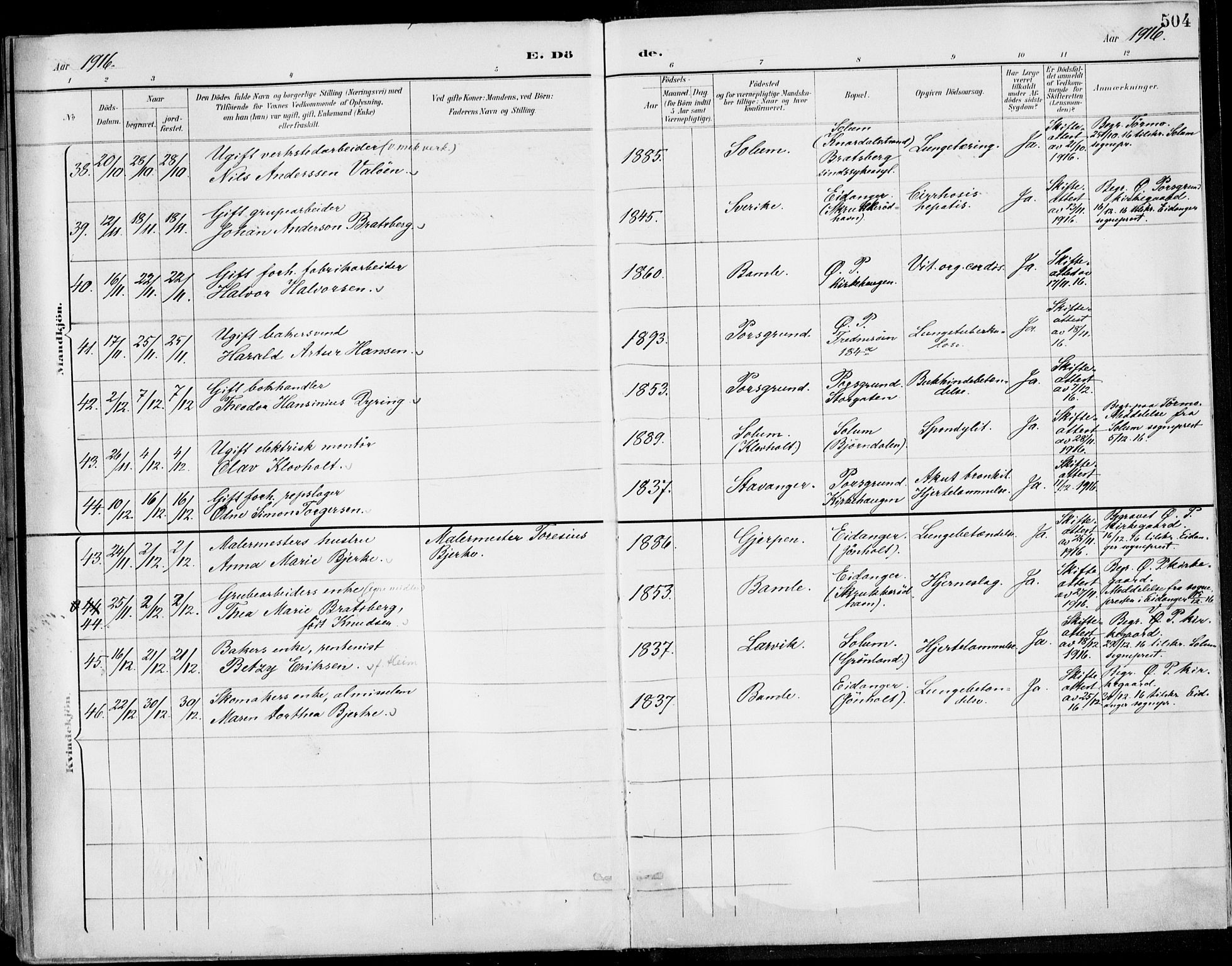 Porsgrunn kirkebøker , AV/SAKO-A-104/F/Fa/L0011: Parish register (official) no. 11, 1895-1919, p. 504