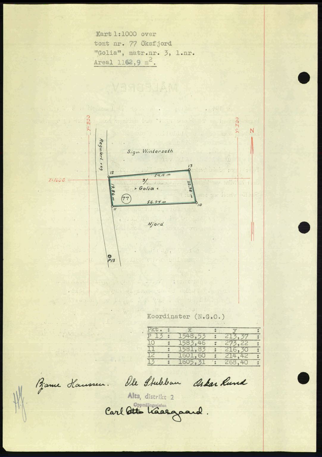 Alta fogderi/sorenskriveri, AV/SATØ-SATØ-5/1/K/Kd/L0037pantebok: Mortgage book no. 39-40, 1948-1949, Diary no: : 124/1949