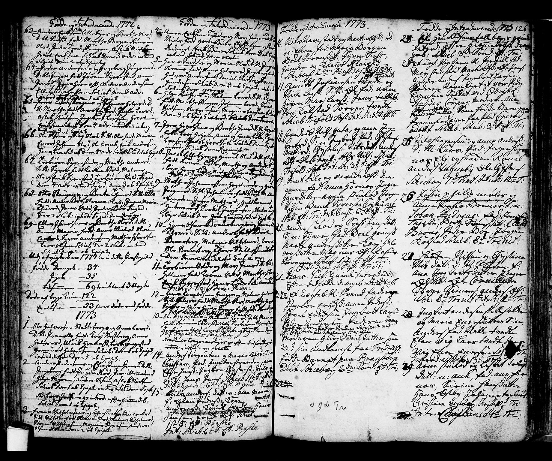 Skjeberg prestekontor Kirkebøker, SAO/A-10923/F/Fa/L0002: Parish register (official) no. I 2, 1726-1791, p. 126