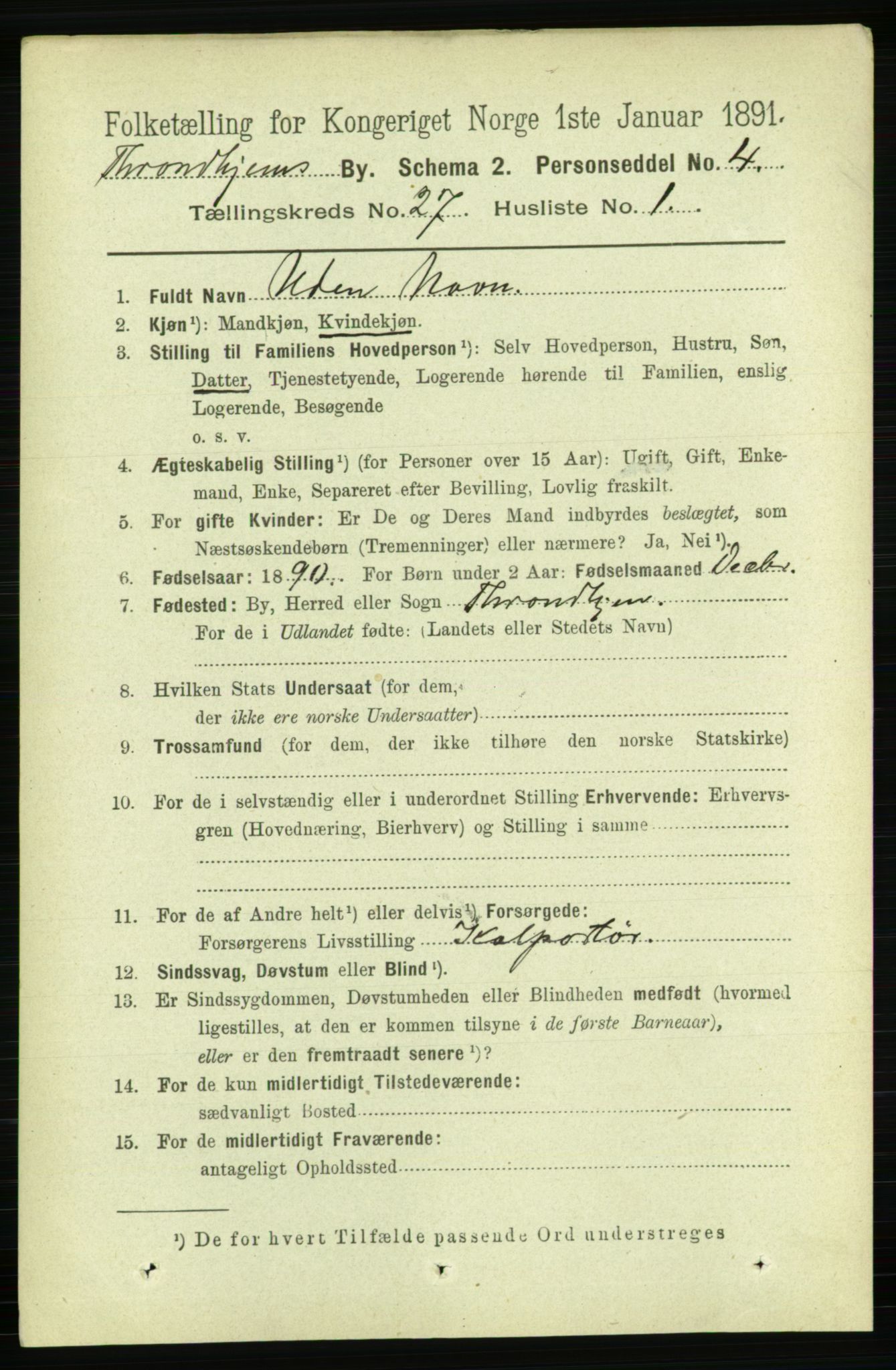 RA, 1891 census for 1601 Trondheim, 1891, p. 20244