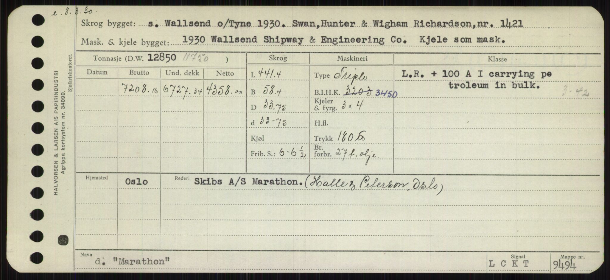 Sjøfartsdirektoratet med forløpere, Skipsmålingen, RA/S-1627/H/Hb/L0003: Fartøy, I-N, p. 315