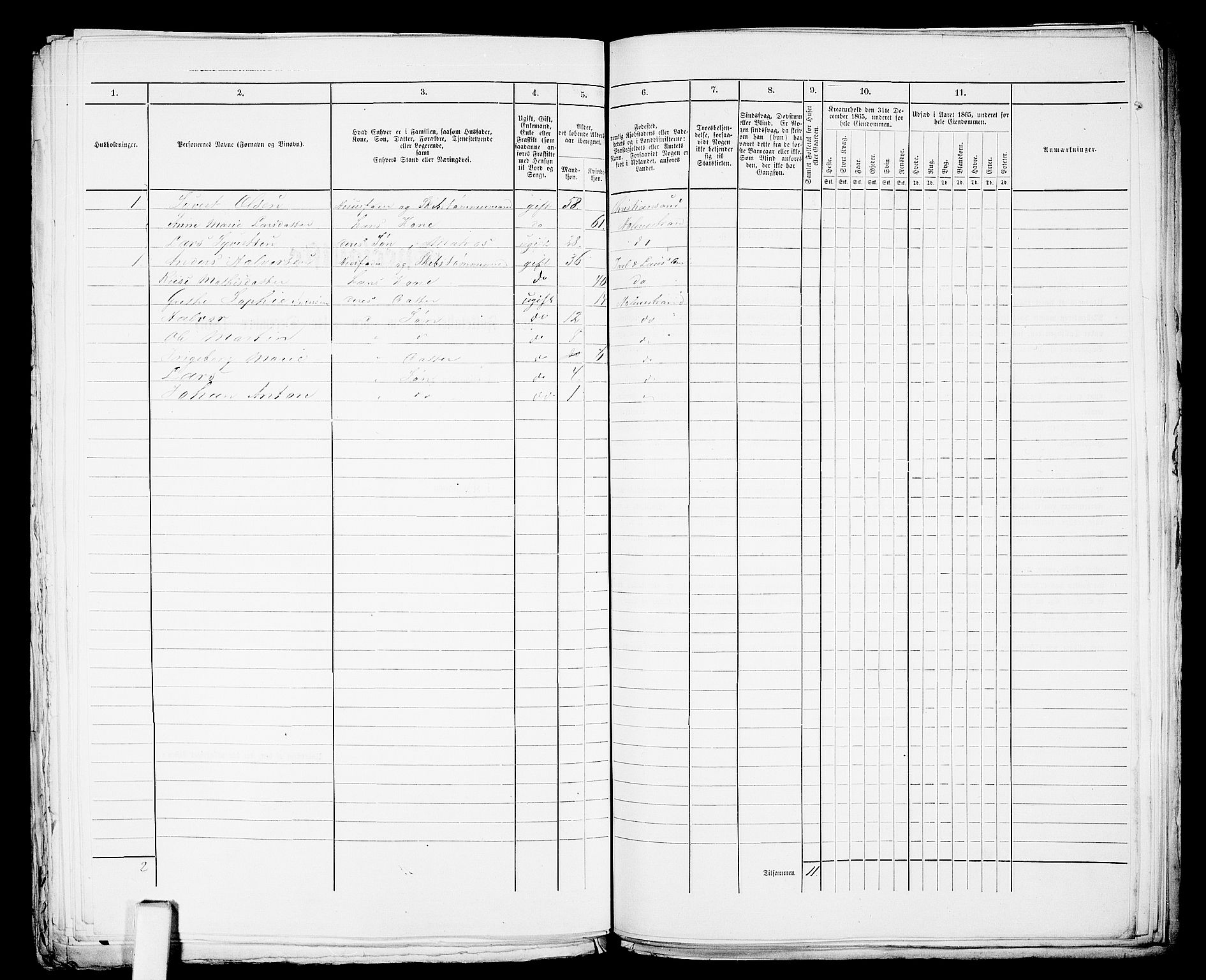 RA, 1865 census for Botne/Holmestrand, 1865, p. 348