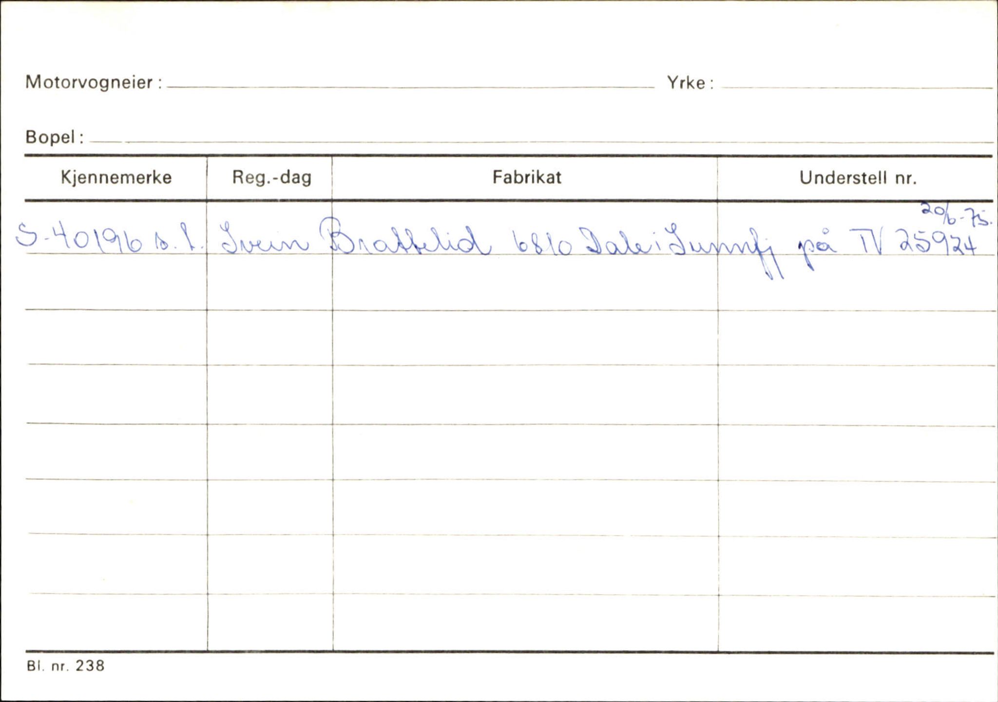 Statens vegvesen, Sogn og Fjordane vegkontor, SAB/A-5301/4/F/L0133: Eigarregister Bremanger A-Å. Gaular A-H, 1945-1975, p. 230