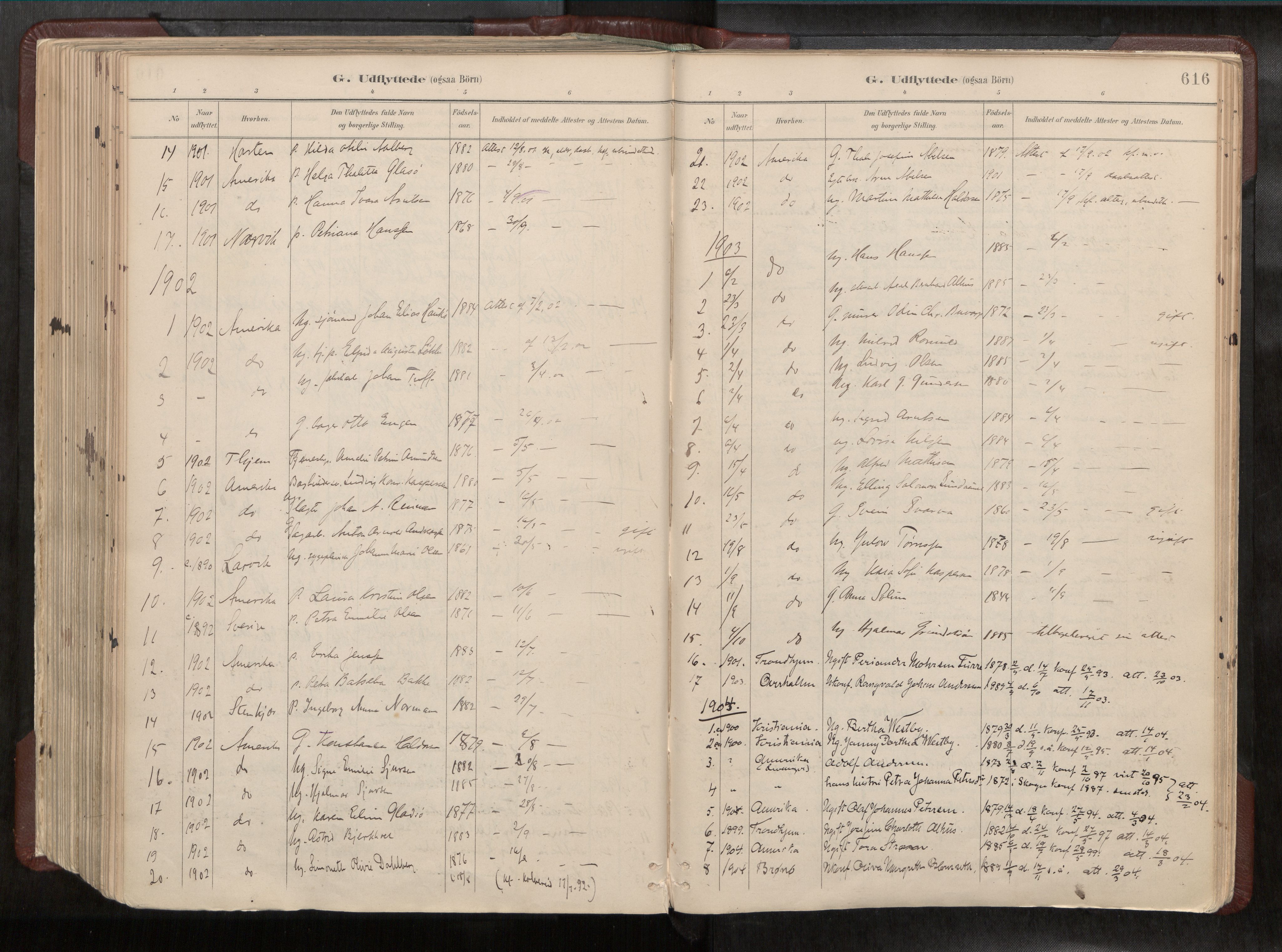 Ministerialprotokoller, klokkerbøker og fødselsregistre - Nord-Trøndelag, SAT/A-1458/768/L0579a: Parish register (official) no. 768A14, 1887-1931, p. 616
