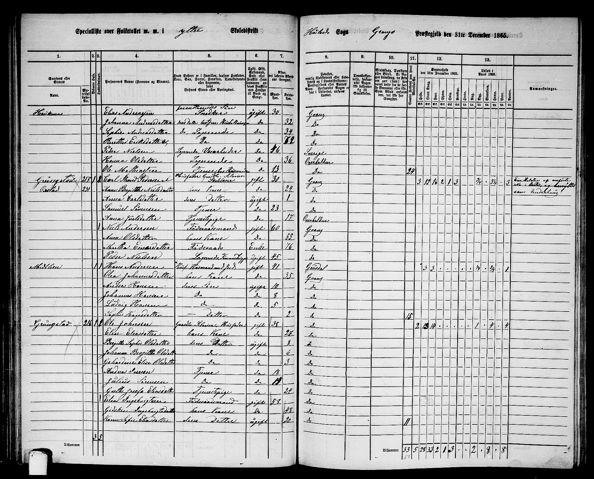 RA, 1865 census for Grong, 1865, p. 63