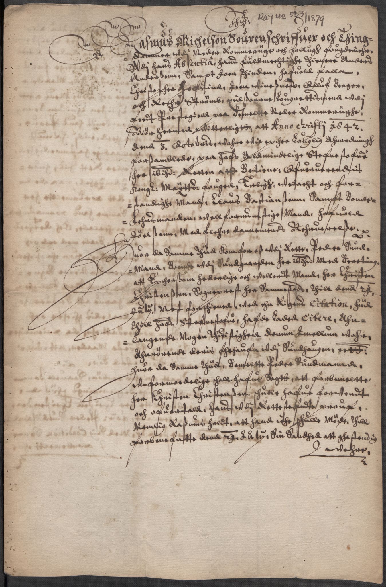 Riksarkivets diplomsamling, AV/RA-EA-5965/F15/L0009: Prestearkiv - Akershus, 1620-1738, p. 109