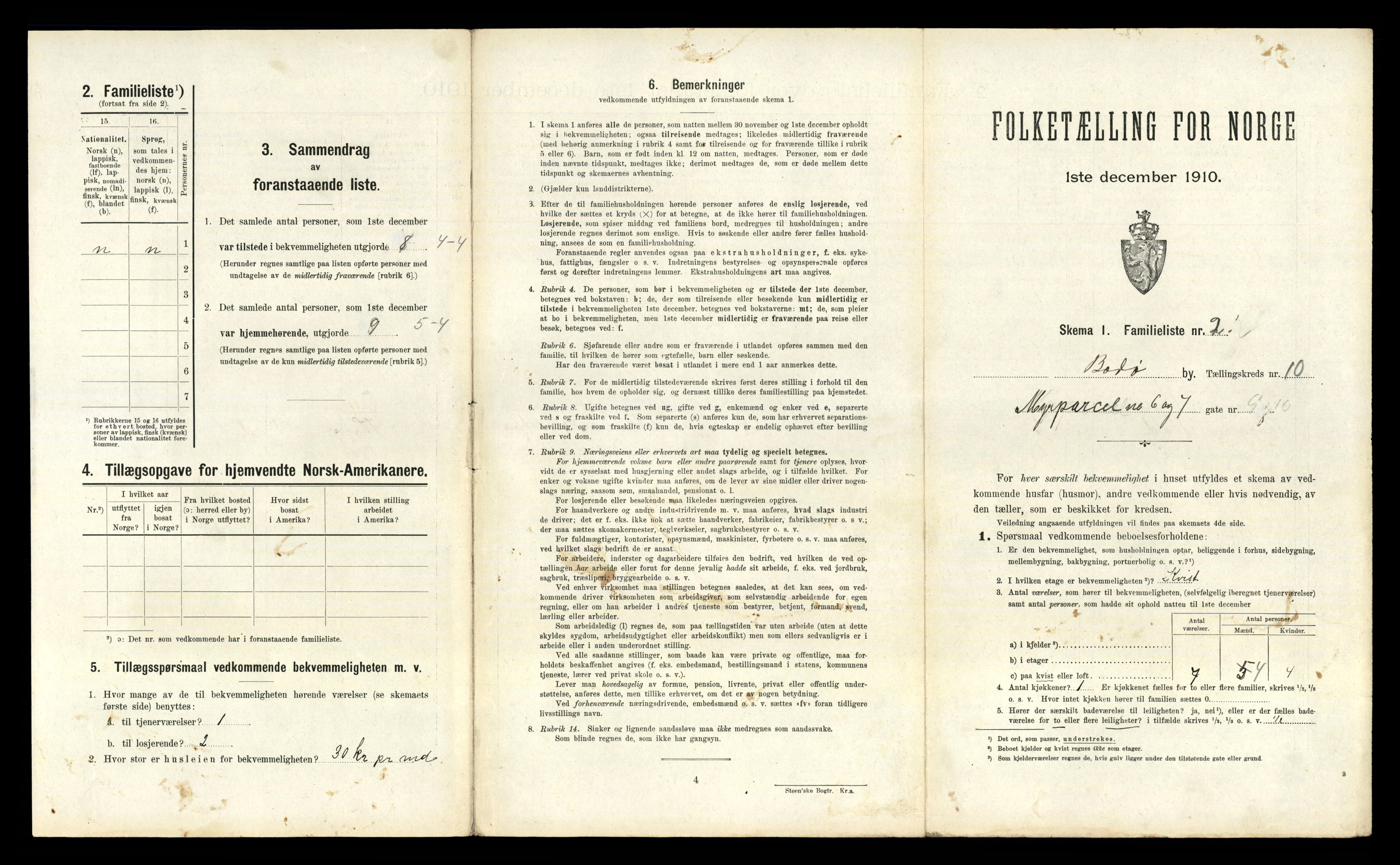 RA, 1910 census for Bodø, 1910, p. 2867