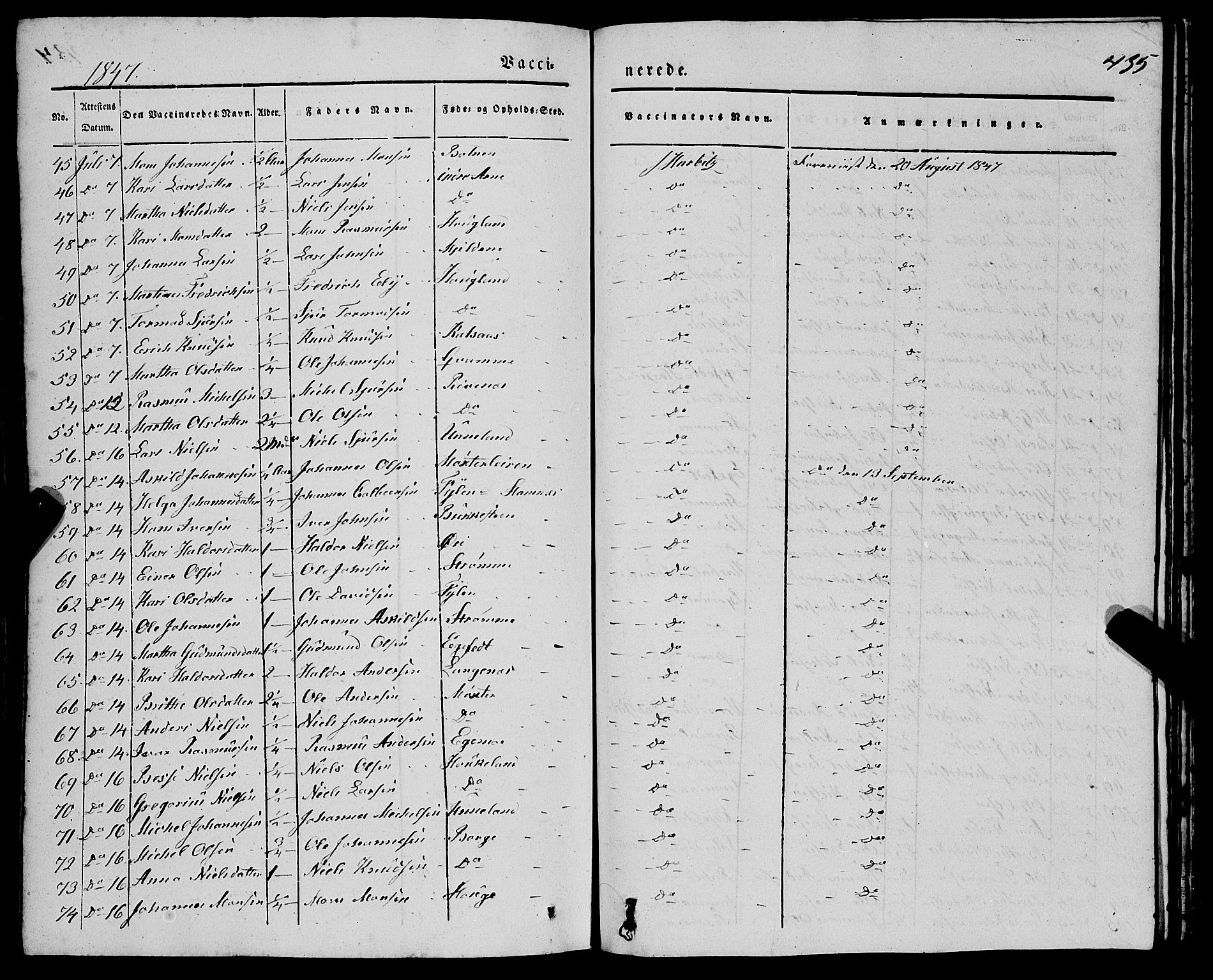 Haus sokneprestembete, AV/SAB-A-75601/H/Haa: Parish register (official) no. A 15, 1838-1847, p. 435