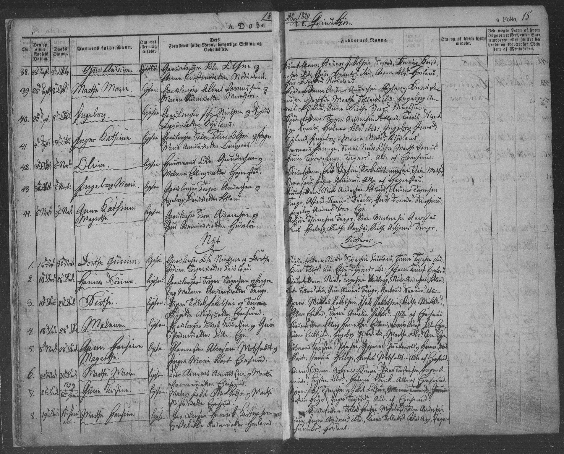 Eigersund sokneprestkontor, SAST/A-101807/S08/L0009: Parish register (official) no. A 9, 1827-1850, p. 15