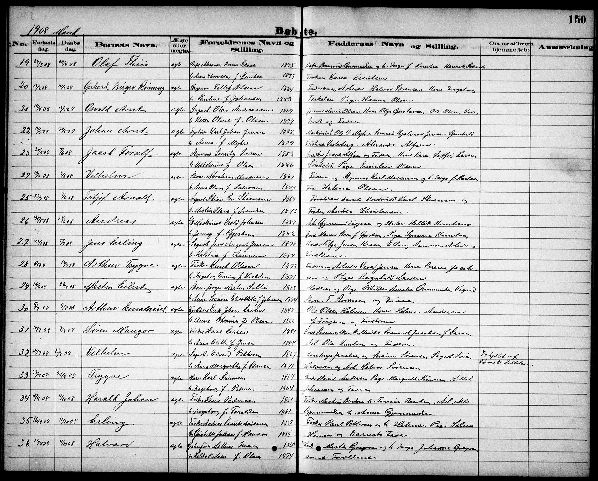 Risør sokneprestkontor, AV/SAK-1111-0035/F/Fb/L0007: Parish register (copy) no. B 7, 1885-1908, p. 150