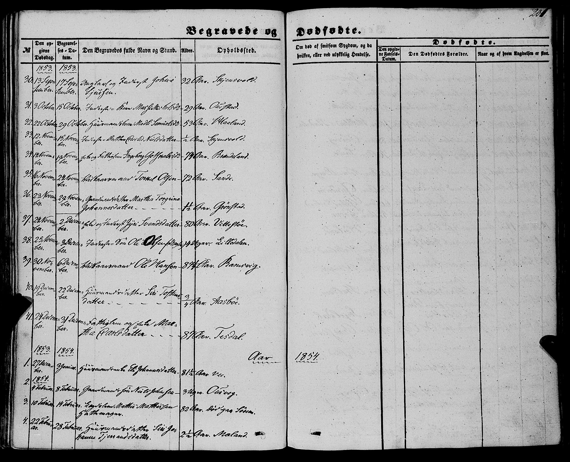 Etne sokneprestembete, SAB/A-75001/H/Haa: Parish register (official) no. A 8, 1848-1862, p. 201