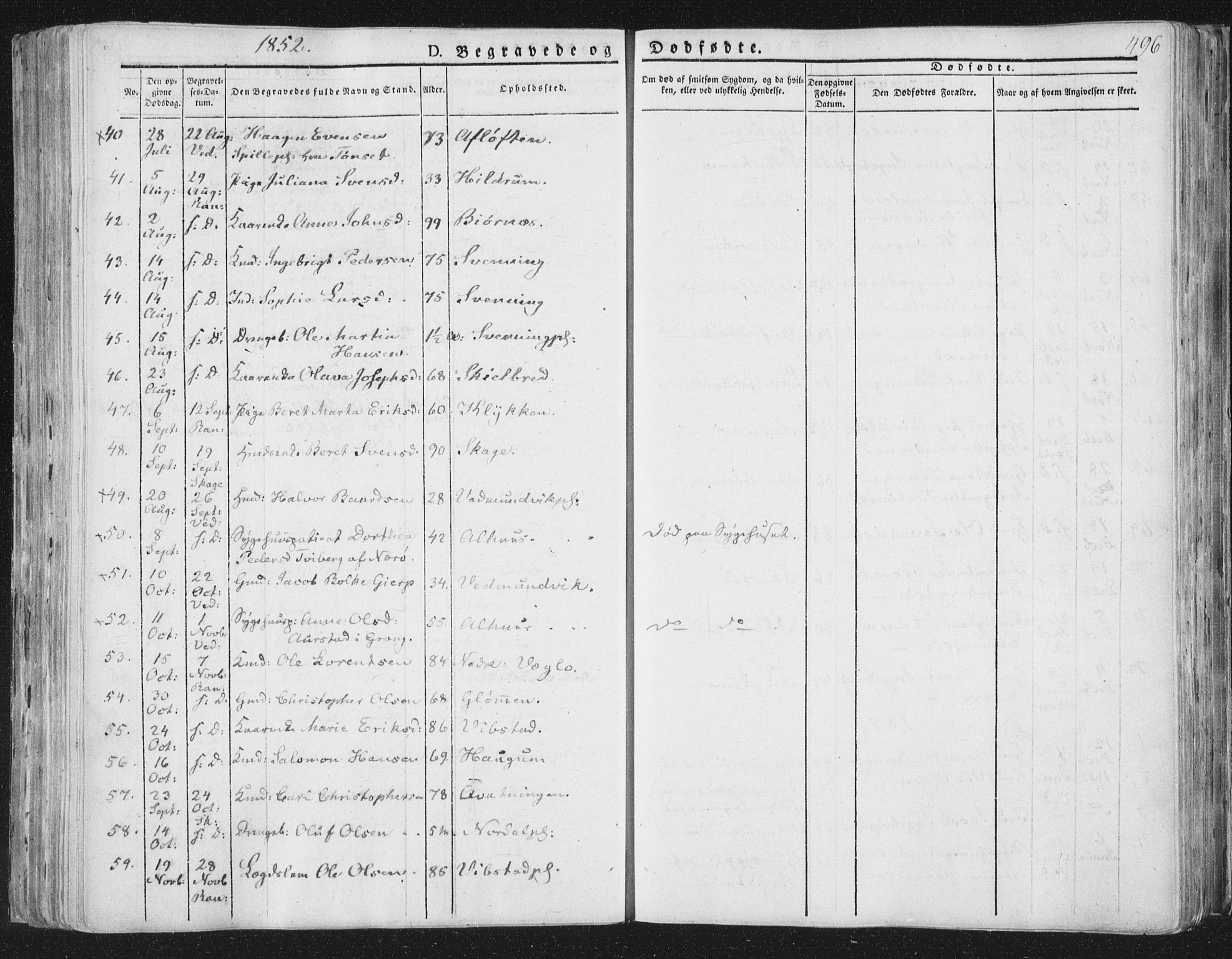 Ministerialprotokoller, klokkerbøker og fødselsregistre - Nord-Trøndelag, SAT/A-1458/764/L0552: Parish register (official) no. 764A07b, 1824-1865, p. 496