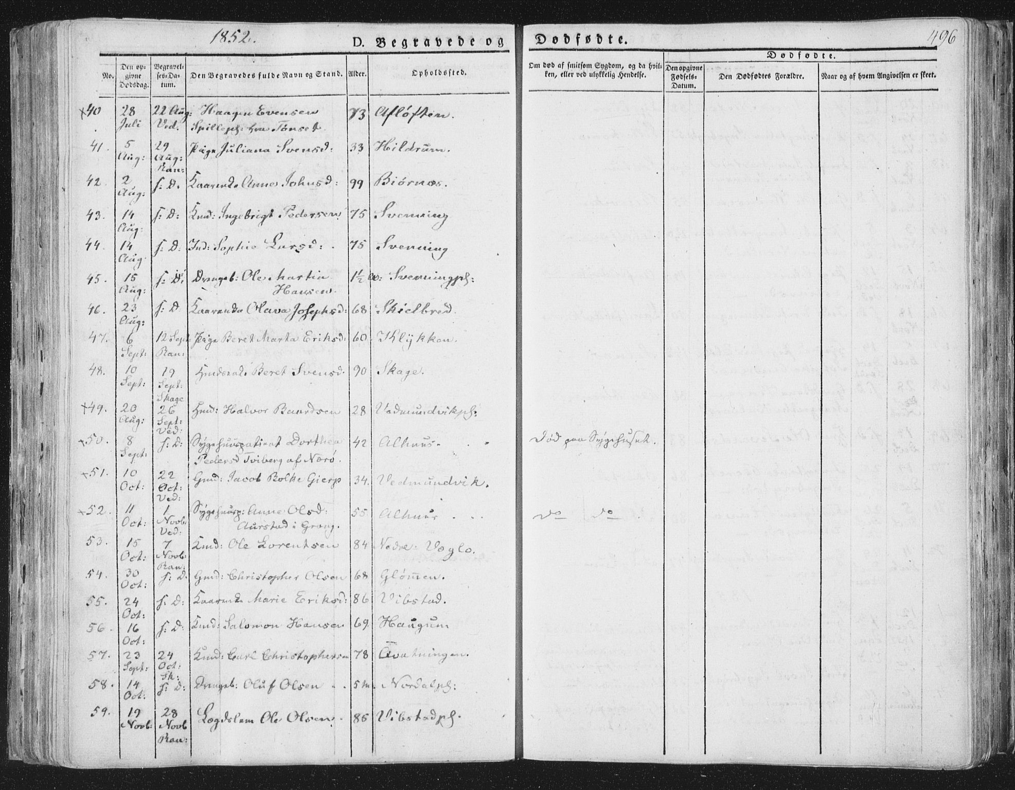 Ministerialprotokoller, klokkerbøker og fødselsregistre - Nord-Trøndelag, AV/SAT-A-1458/764/L0552: Parish register (official) no. 764A07b, 1824-1865, p. 496