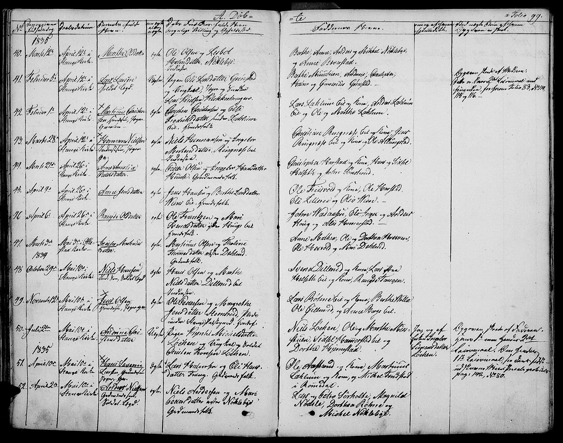 Stange prestekontor, SAH/PREST-002/K/L0009: Parish register (official) no. 9, 1826-1835, p. 99