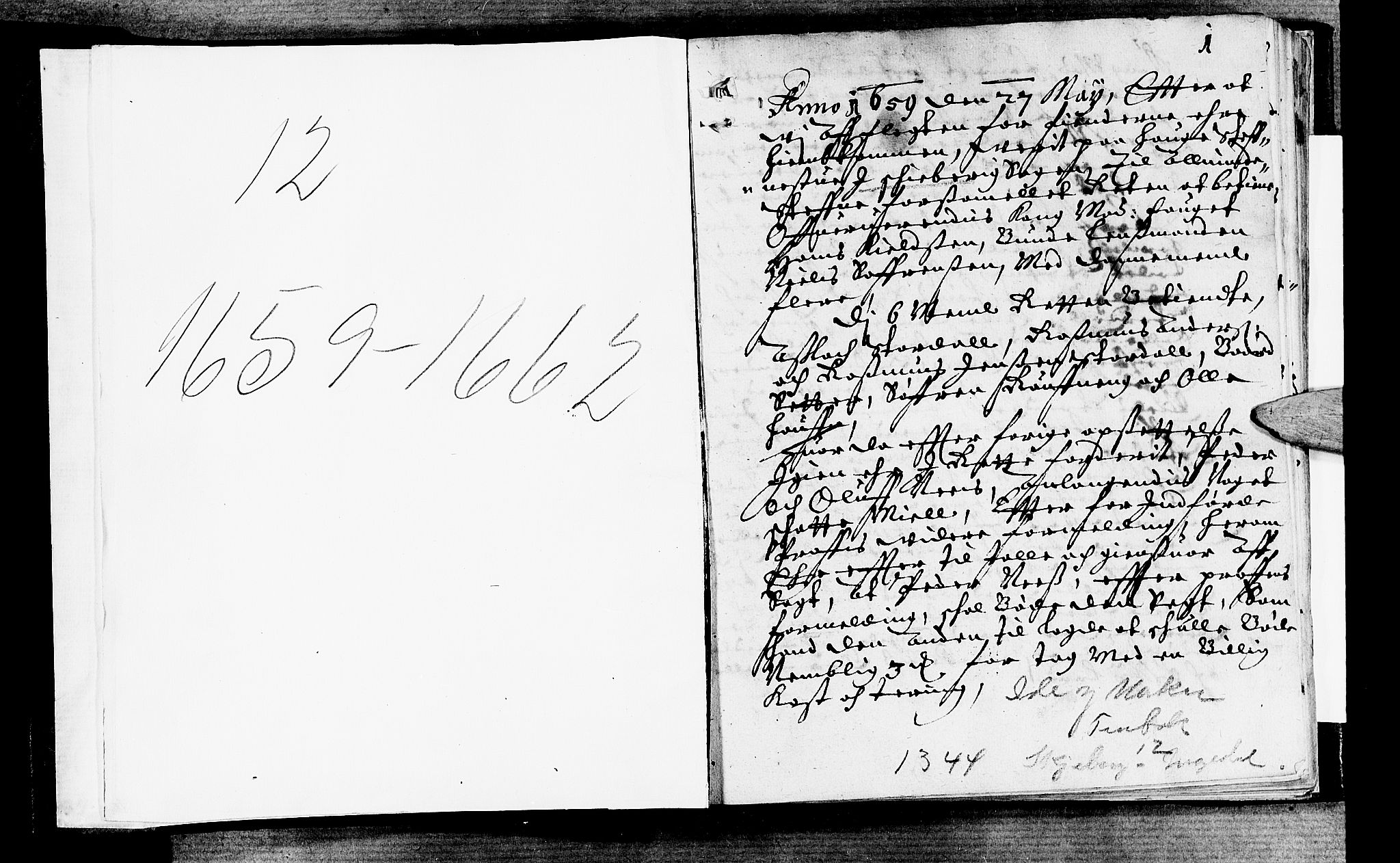 Idd og Marker sorenskriveri, SAO/A-10283/F/Fb/L0001: Tingbok, 1659-1662, p. 0b-1a