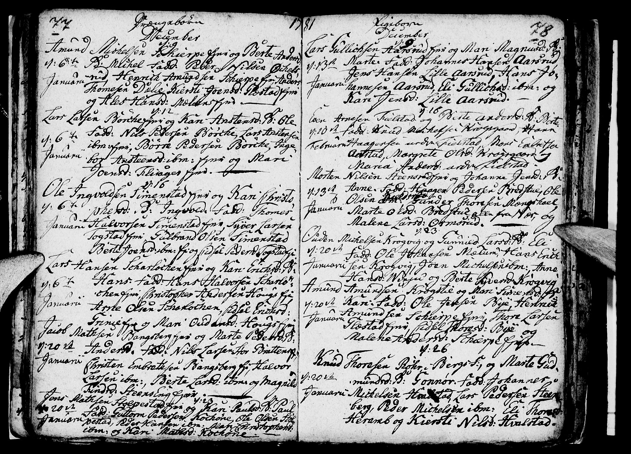 Ringsaker prestekontor, AV/SAH-PREST-014/I/Ia/L0005/0003: Parish register draft no. 5.3, 1780-1784, p. 77-78