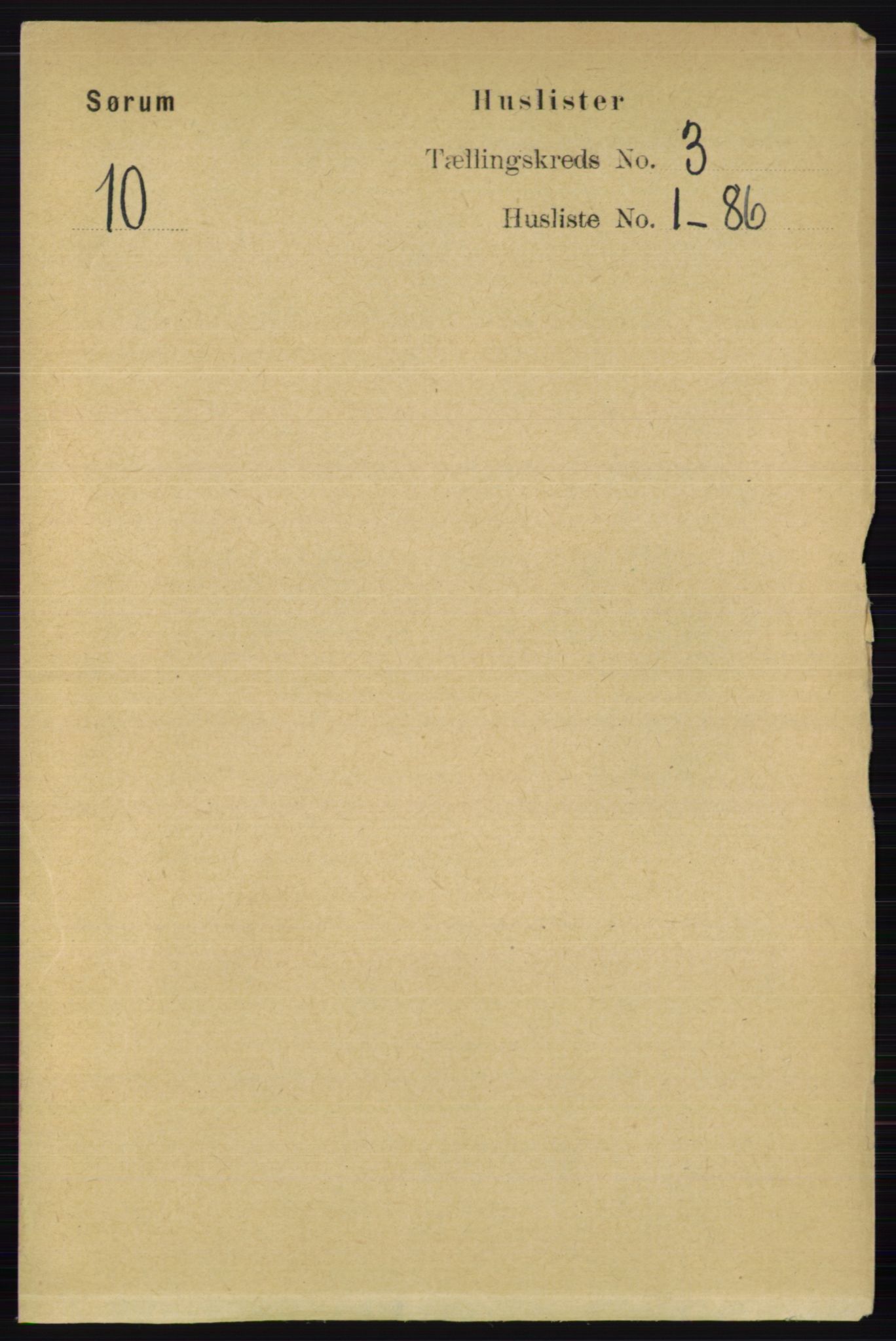 RA, 1891 census for 0226 Sørum, 1891, p. 1191