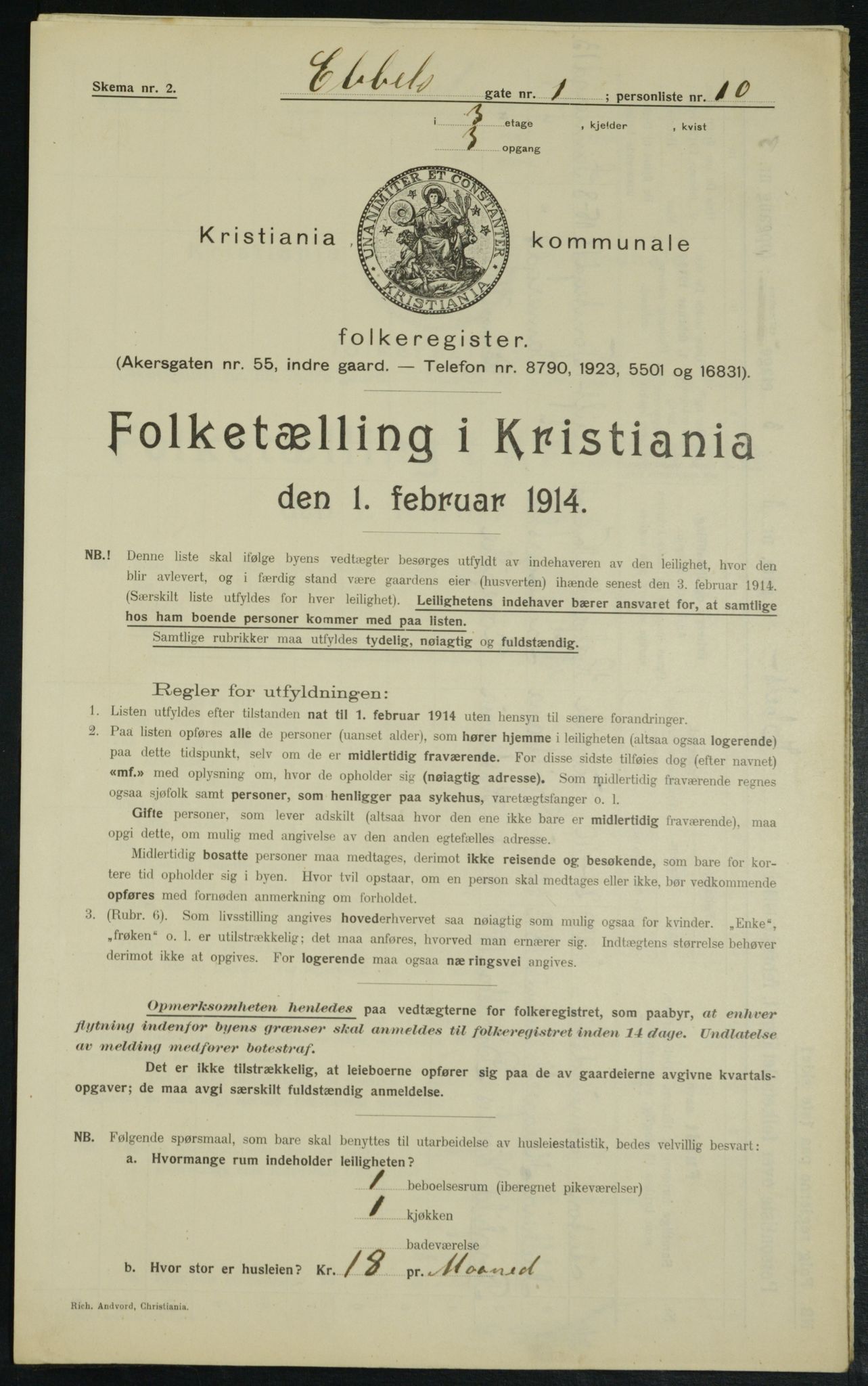 OBA, Municipal Census 1914 for Kristiania, 1914, p. 18221