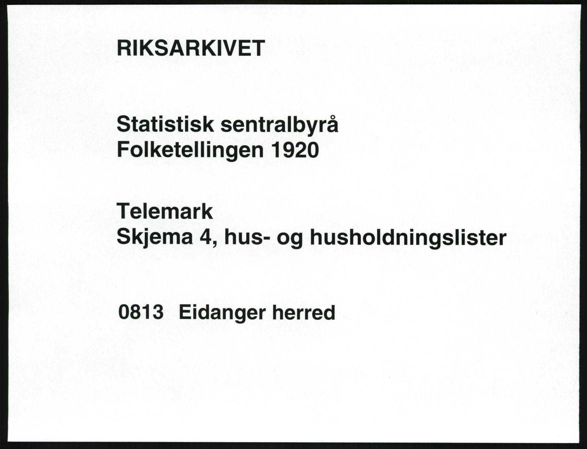 SAKO, 1920 census for Eidanger, 1920, p. 48