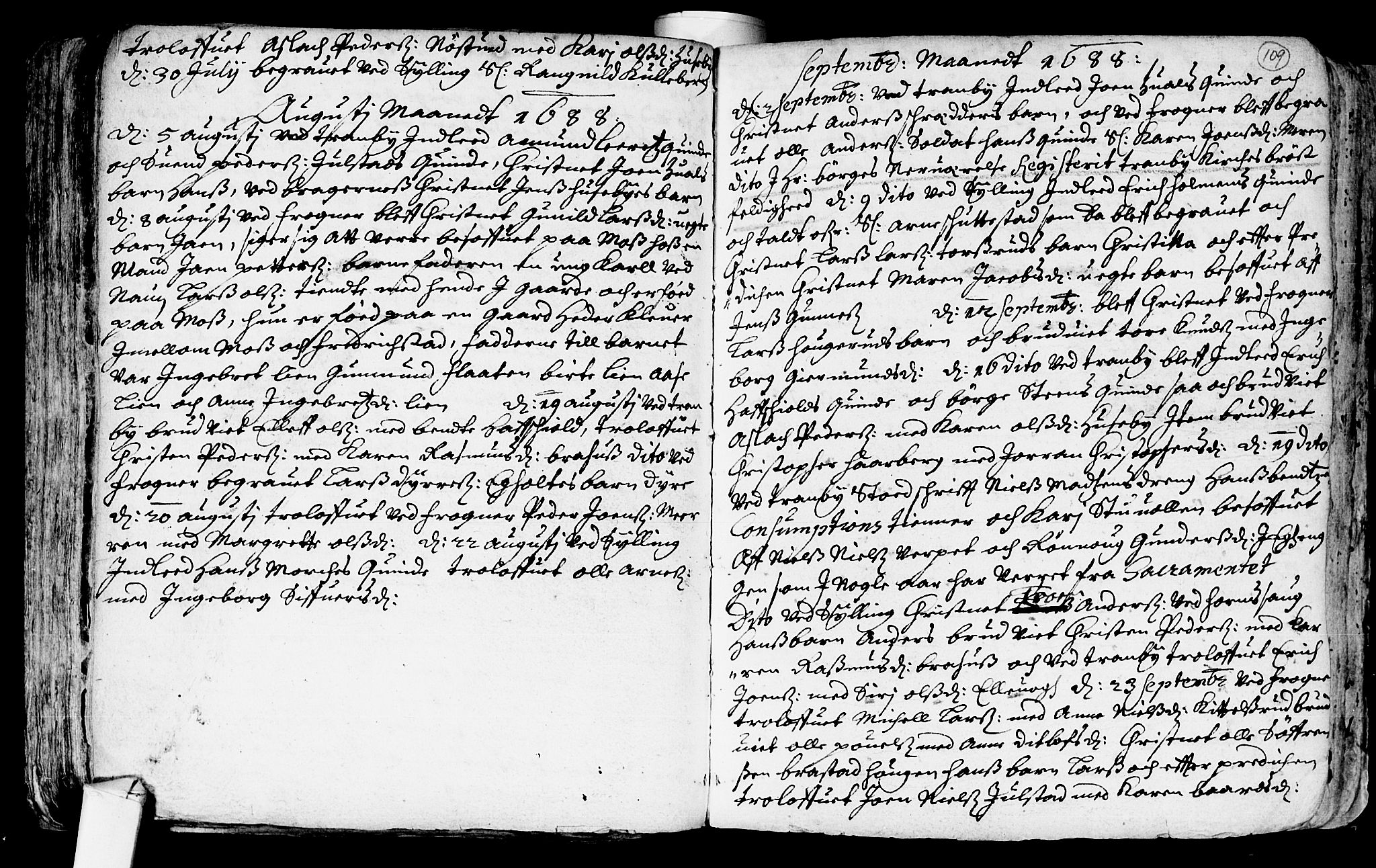 Lier kirkebøker, AV/SAKO-A-230/F/Fa/L0001: Parish register (official) no. I 1, 1672-1701, p. 109