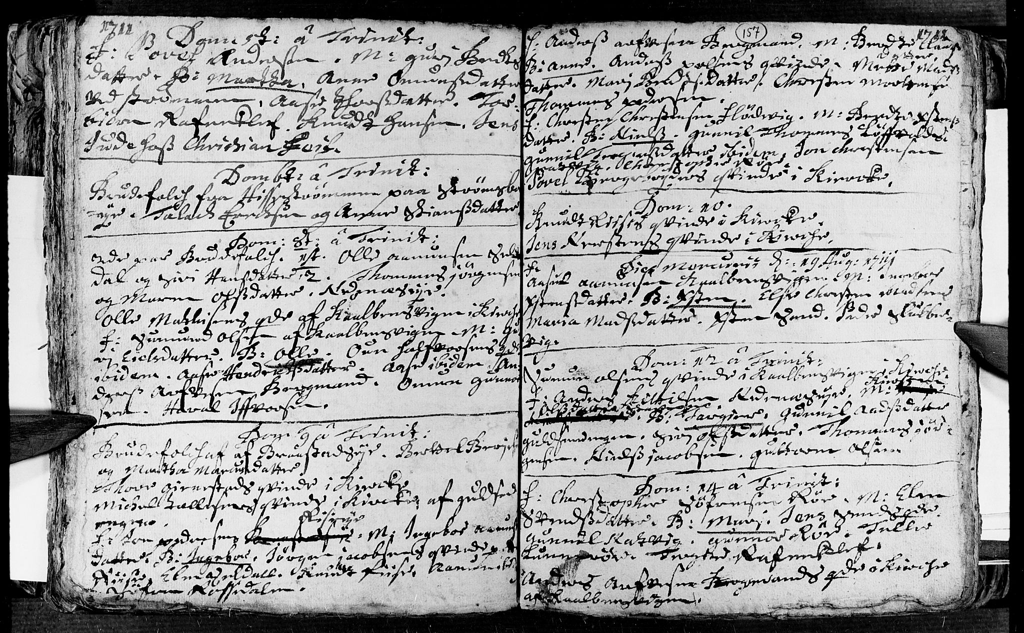 Øyestad sokneprestkontor, AV/SAK-1111-0049/F/Fa/L0002: Parish register (official) no. A 2, 1692-1722, p. 157