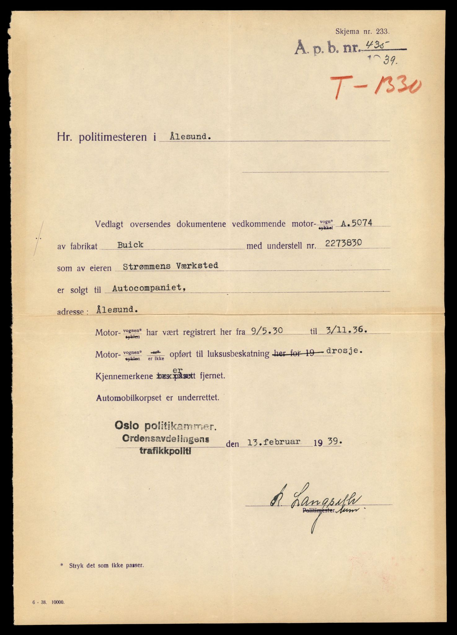 Møre og Romsdal vegkontor - Ålesund trafikkstasjon, AV/SAT-A-4099/F/Fe/L0034: Registreringskort for kjøretøy T 12500 - T 12652, 1927-1998, p. 444