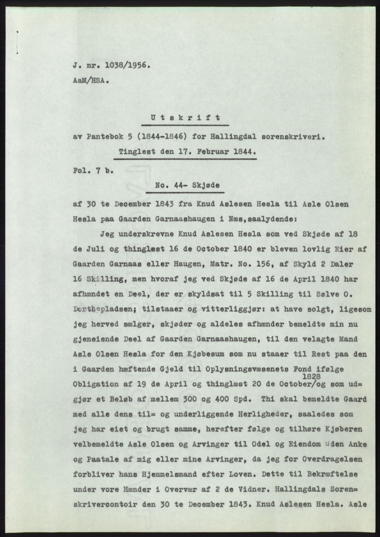 Statsarkivet i Kongsberg, SAKO/A-0001, 1956, p. 282
