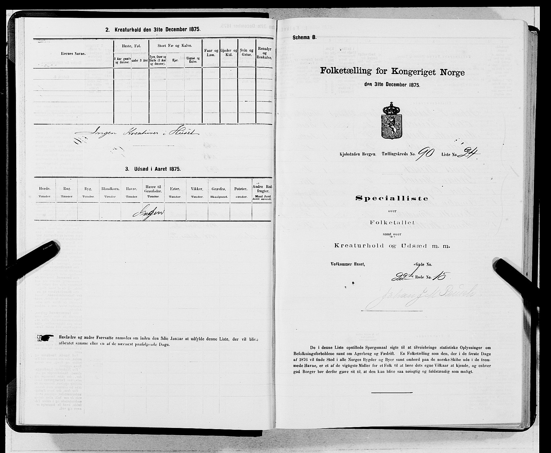 SAB, 1875 census for 1301 Bergen, 1875, p. 4881