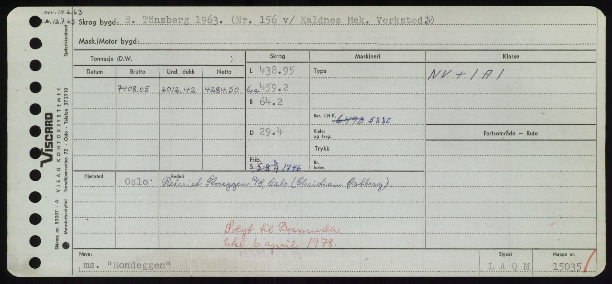 Sjøfartsdirektoratet med forløpere, Skipsmålingen, RA/S-1627/H/Hd/L0031: Fartøy, Rju-Sam, p. 141