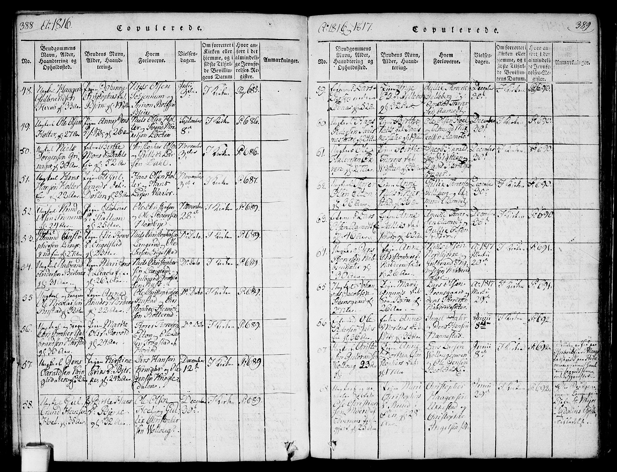 Nannestad prestekontor Kirkebøker, SAO/A-10414a/F/Fa/L0009: Parish register (official) no. I 9, 1815-1840, p. 388-389