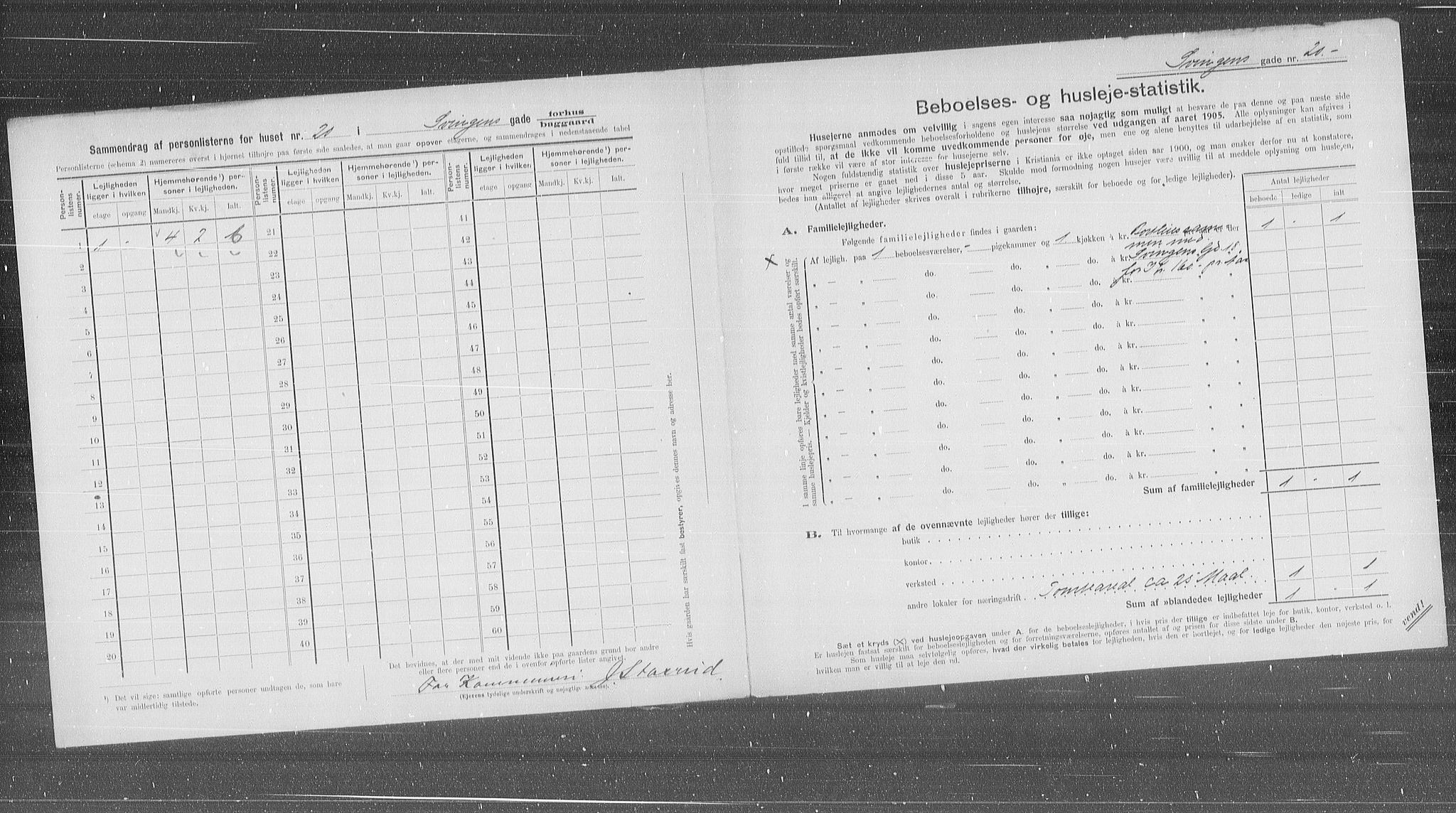 OBA, Municipal Census 1905 for Kristiania, 1905, p. 55470