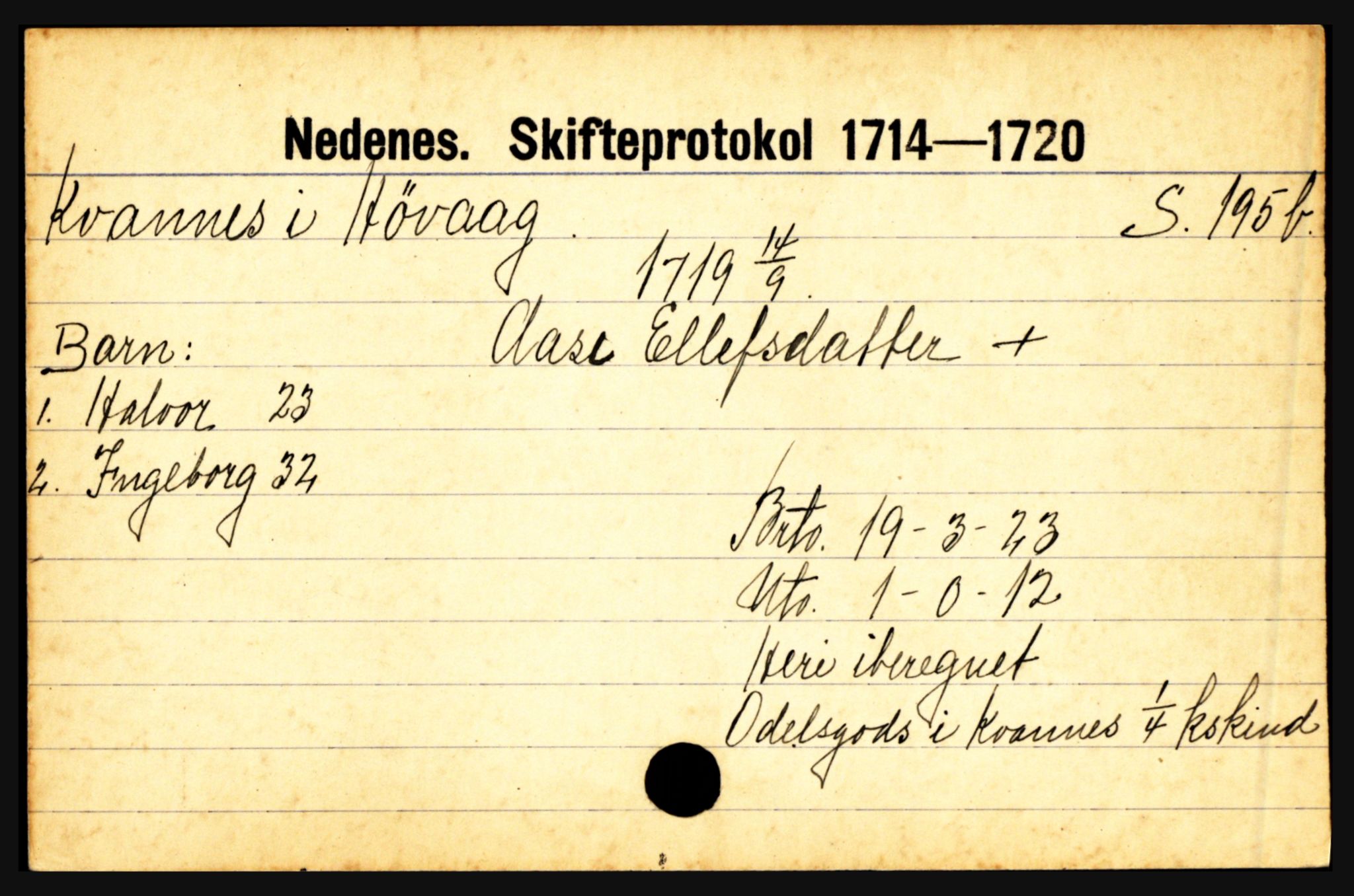 Nedenes sorenskriveri før 1824, AV/SAK-1221-0007/H, p. 16329