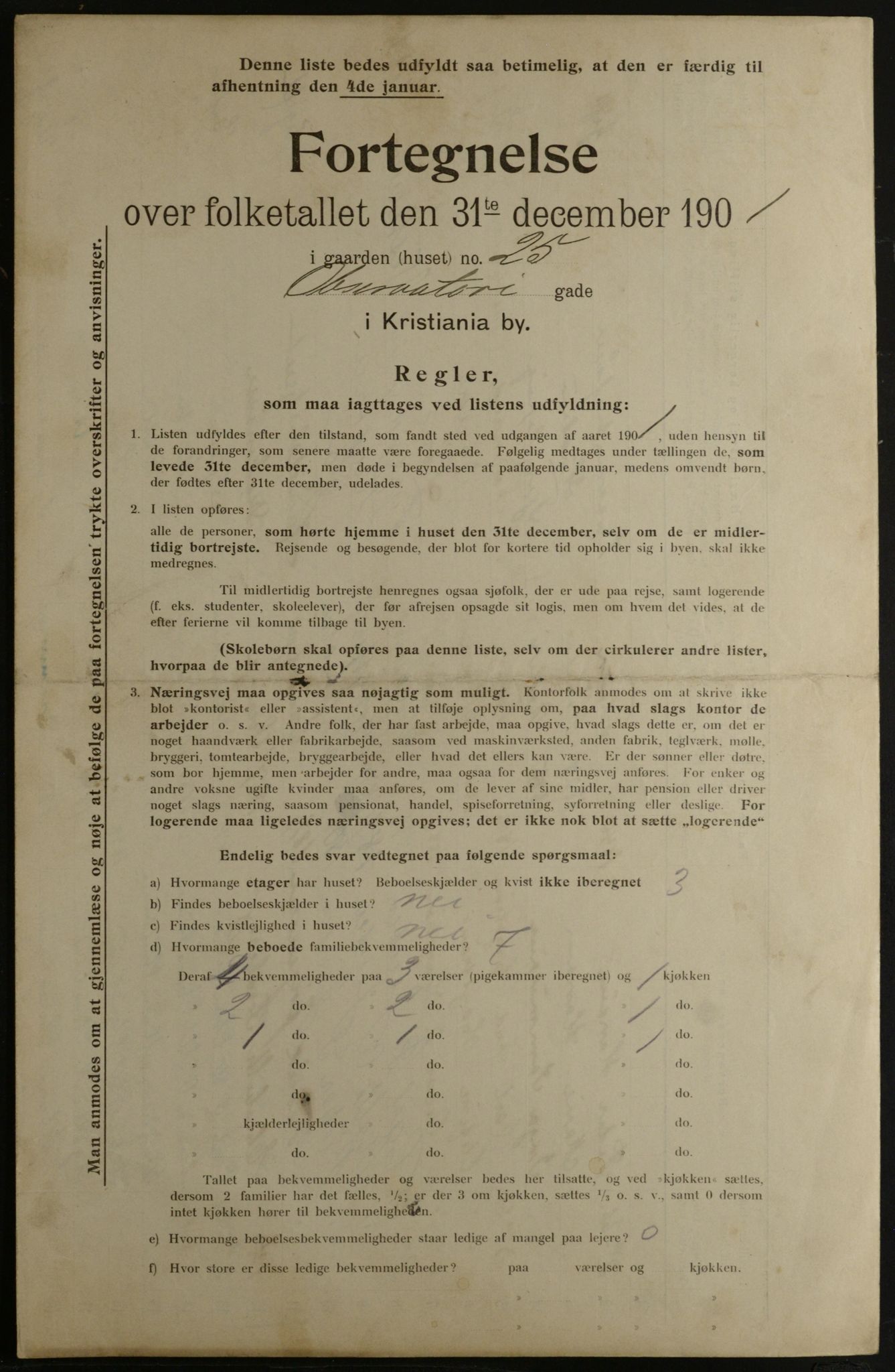 OBA, Municipal Census 1901 for Kristiania, 1901, p. 11424