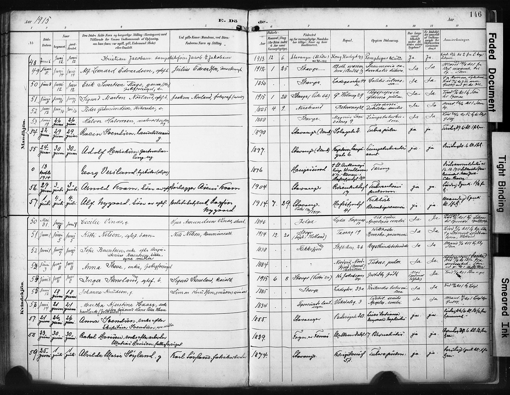 St. Petri sokneprestkontor, AV/SAST-A-101813/001/30/30BA/L0022: Parish register (official) no. A 22, 1895-1919, p. 146