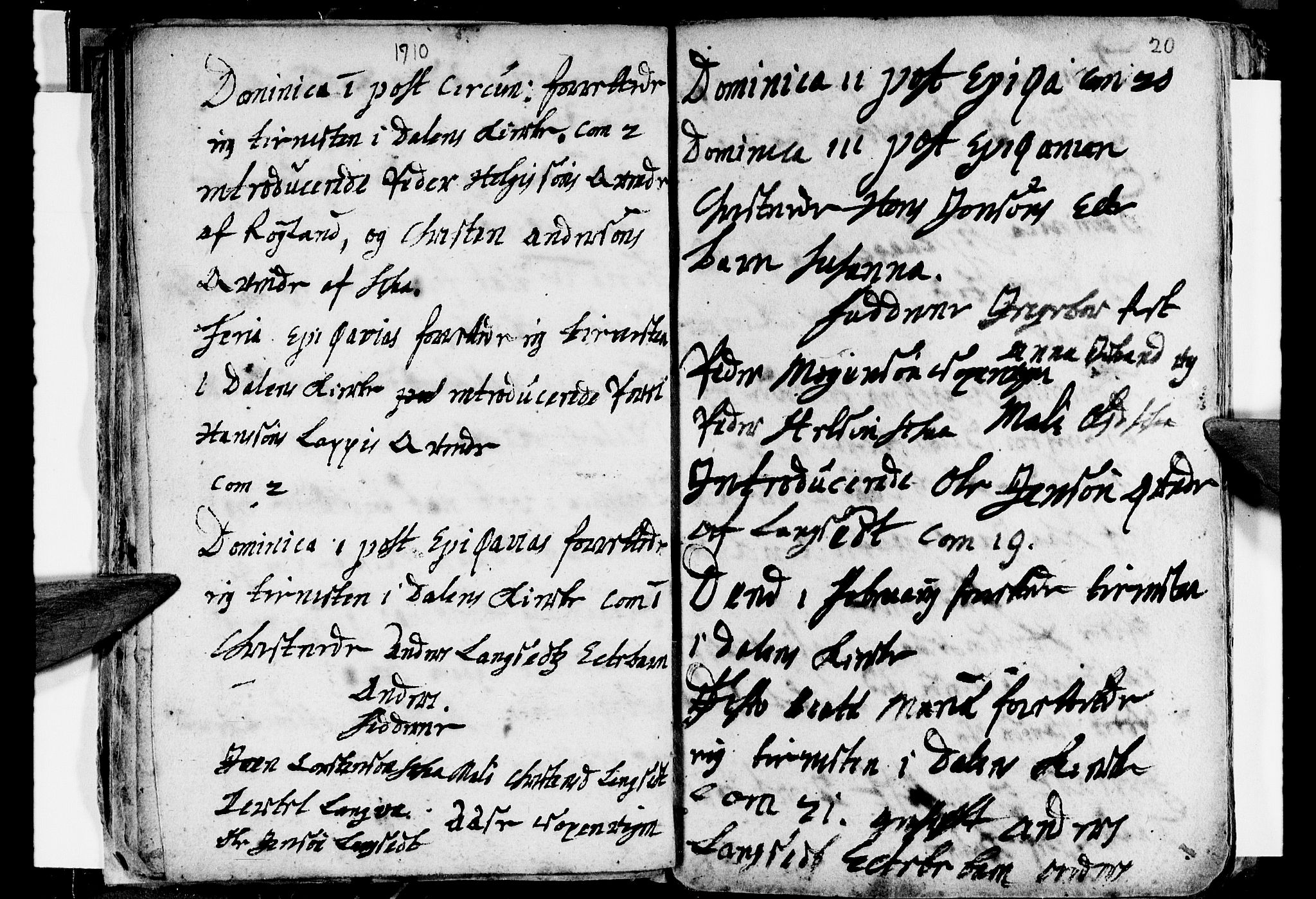 Ministerialprotokoller, klokkerbøker og fødselsregistre - Nordland, AV/SAT-A-1459/847/L0661: Parish register (official) no. 847A01, 1708-1717, p. 20